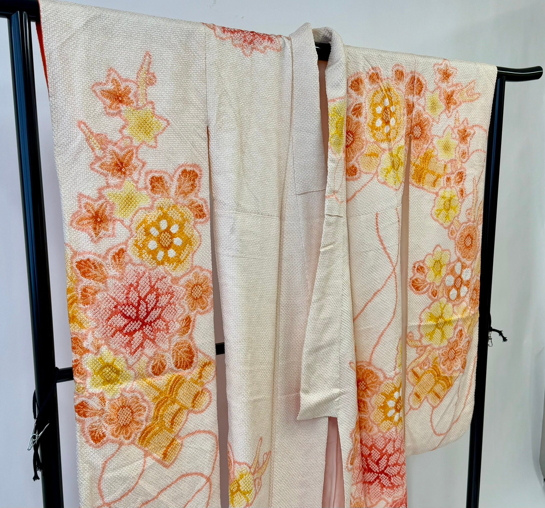 KJ049 Women's Furisode Used Japanese Clothes