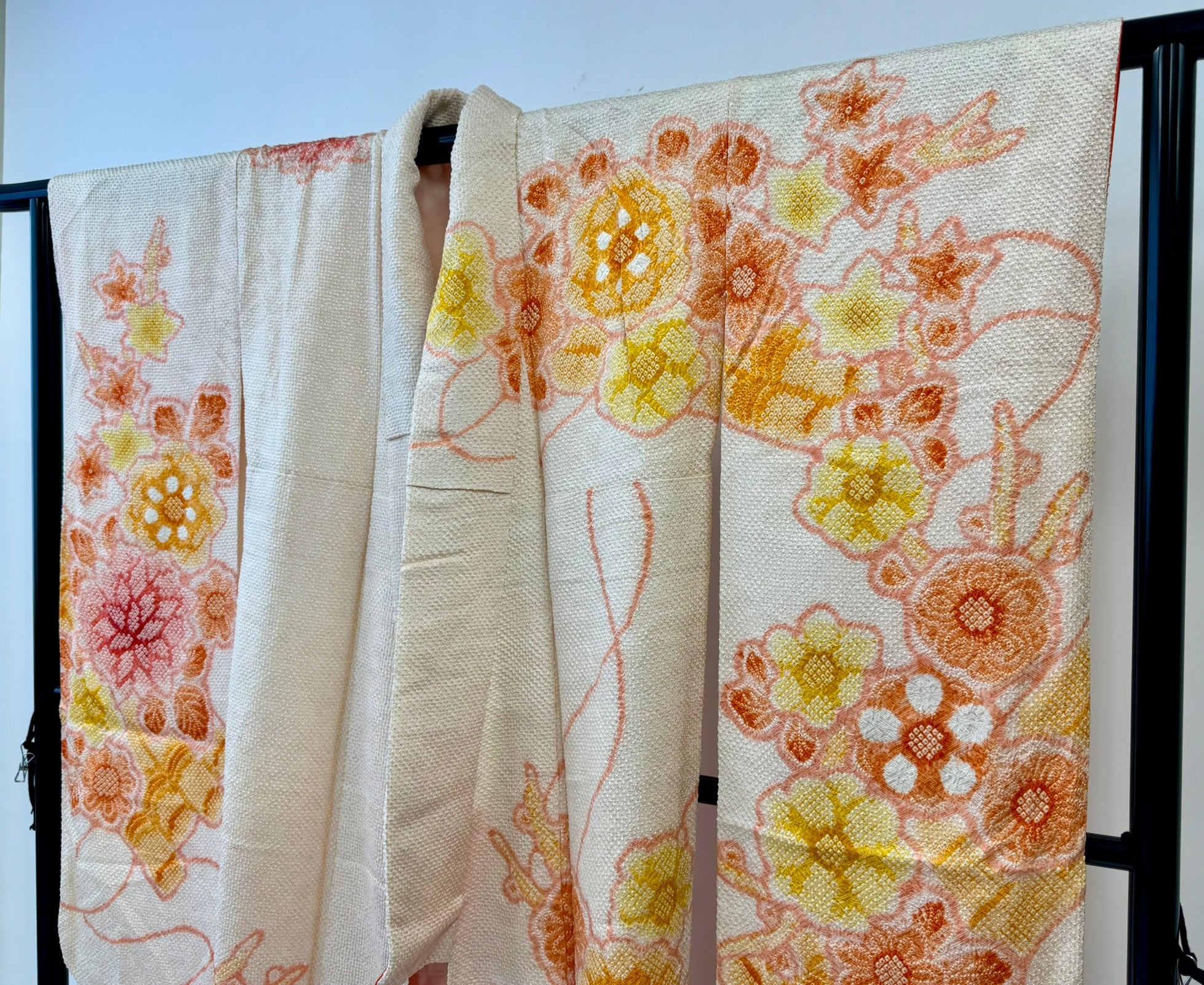 KJ049 Women's Furisode Used Japanese Clothes