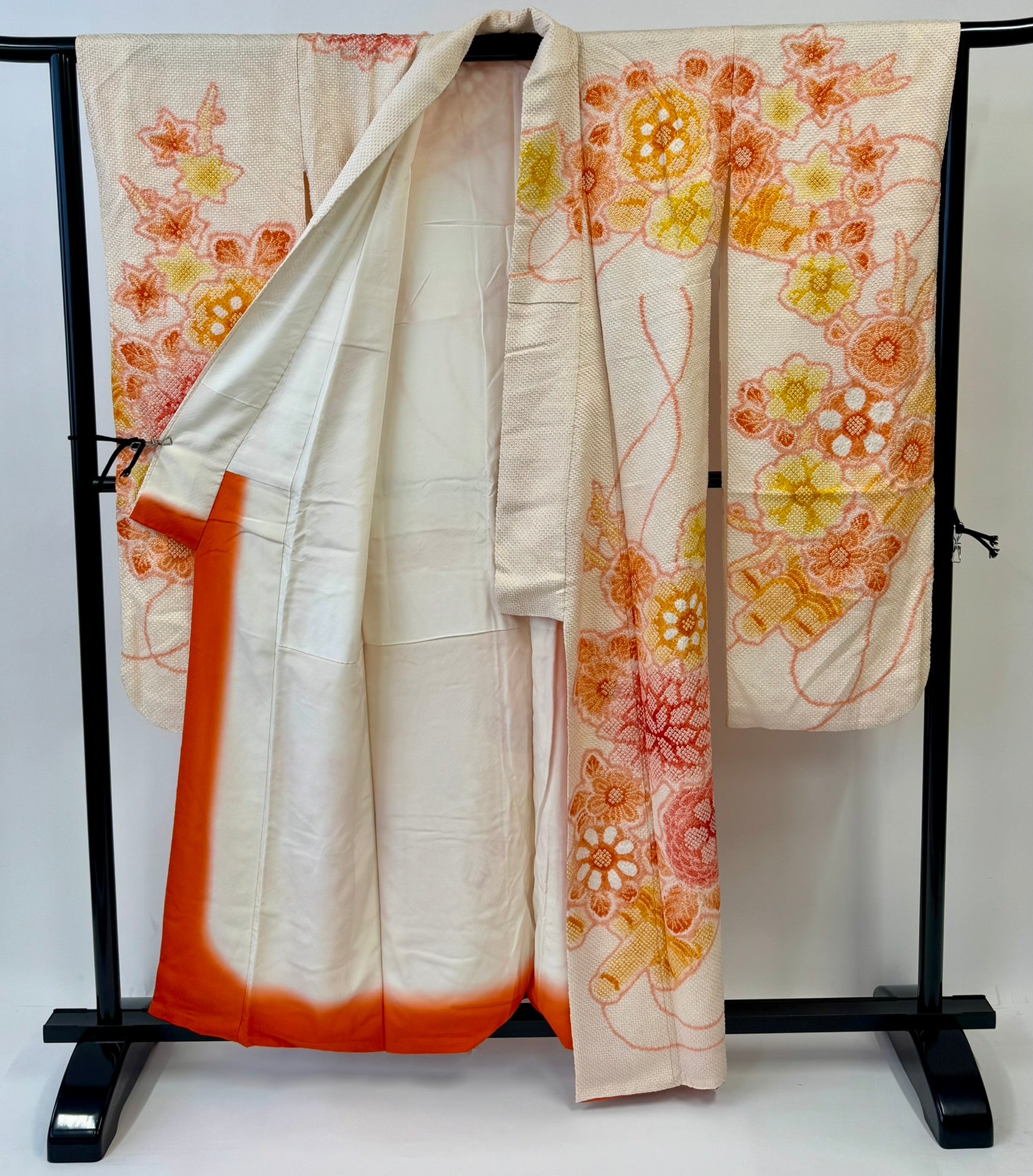KJ049 Women's Furisode Used Japanese Clothes