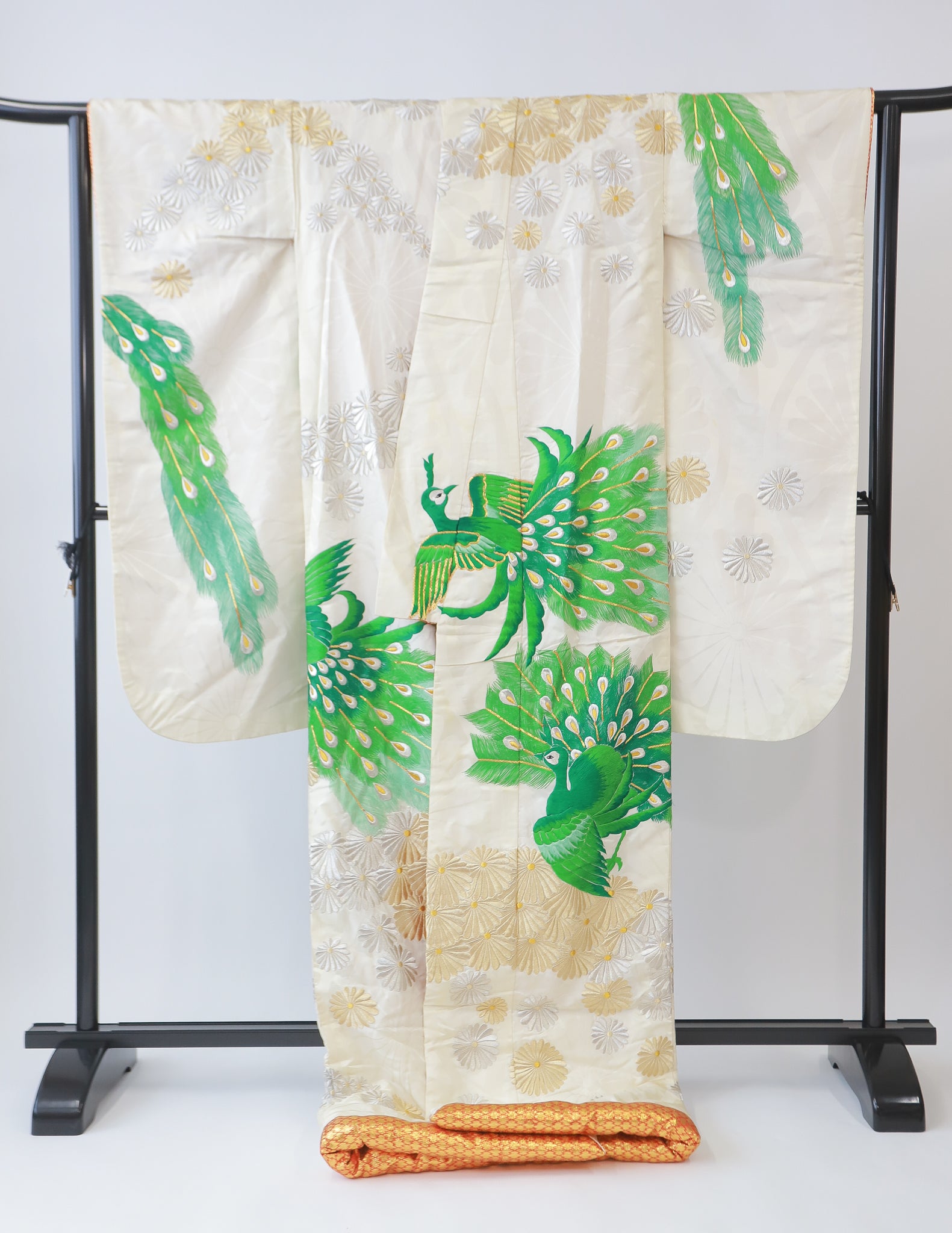 打掛 花嫁衣装 豪華 逸品 金 刺繍 婚礼 結婚式 ウエディング 古着◆twu354