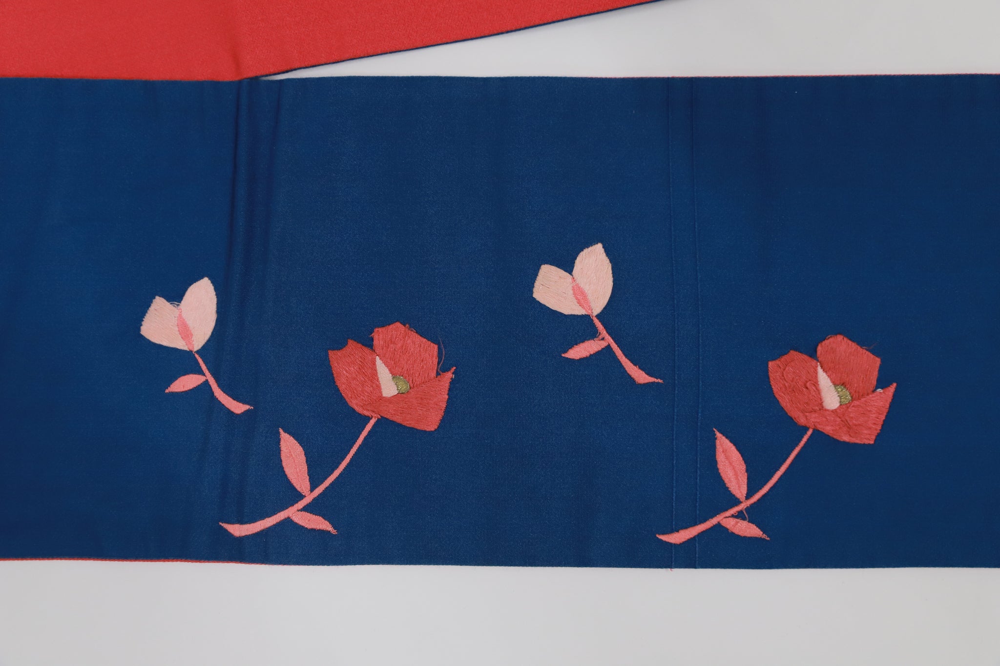 半幅帯 ゆかた 小紋 紬 外出着用 リユース◆twoha410