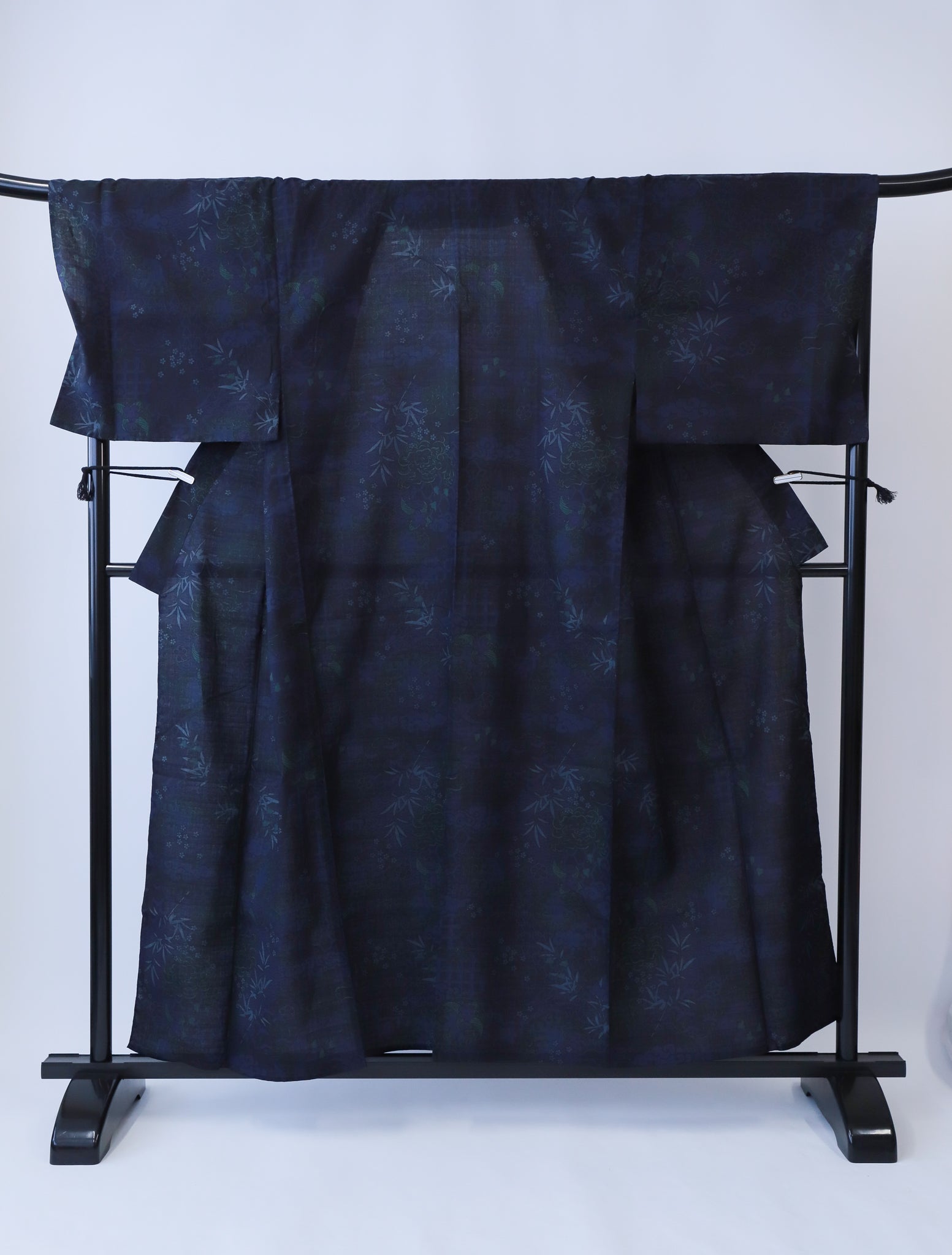 浴衣★新品 紐付き ネイビー 2サイズ有り!夏 バスローブ◆tmy419