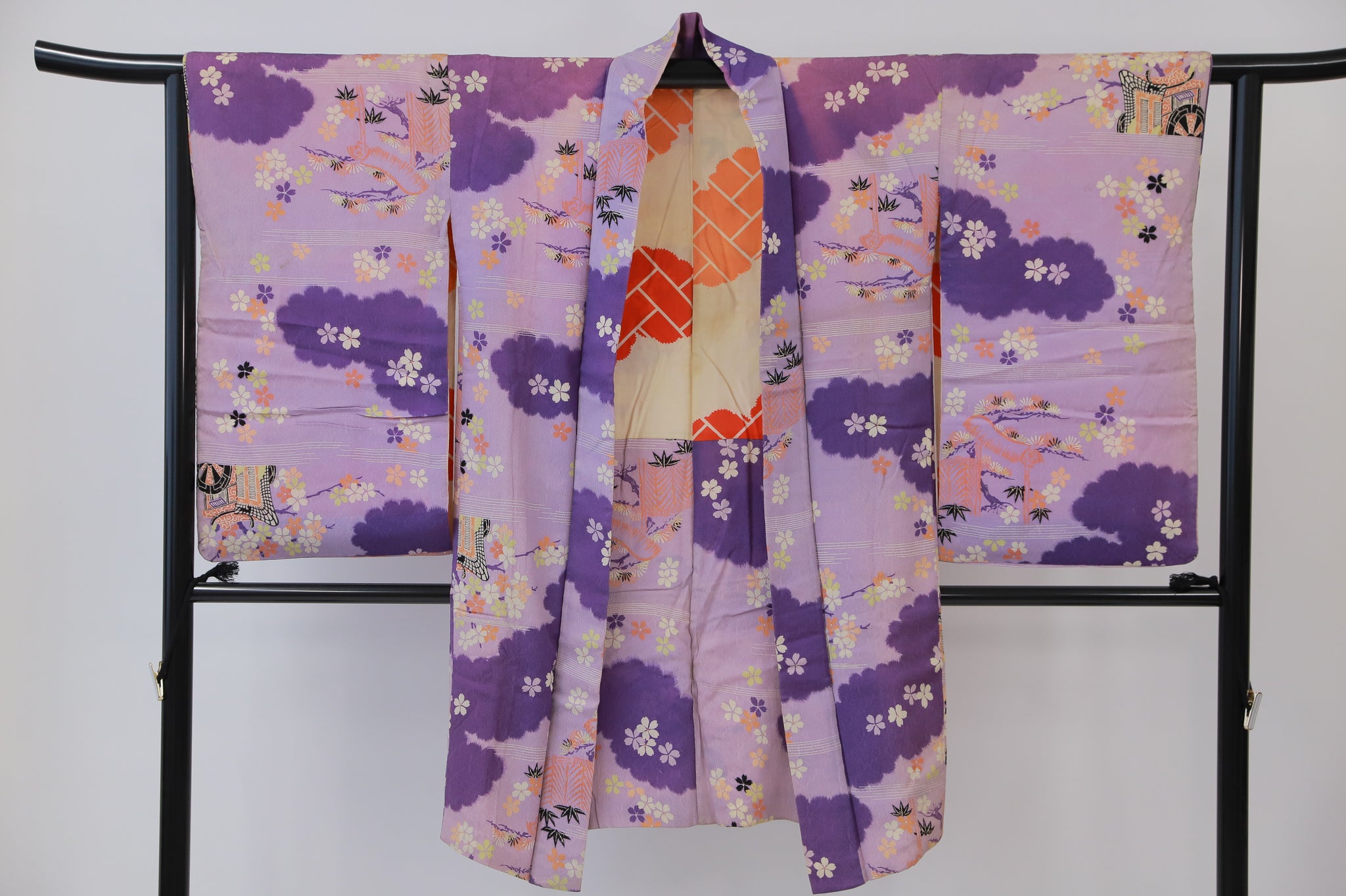 長羽織 アンティーク リユース◆twh421