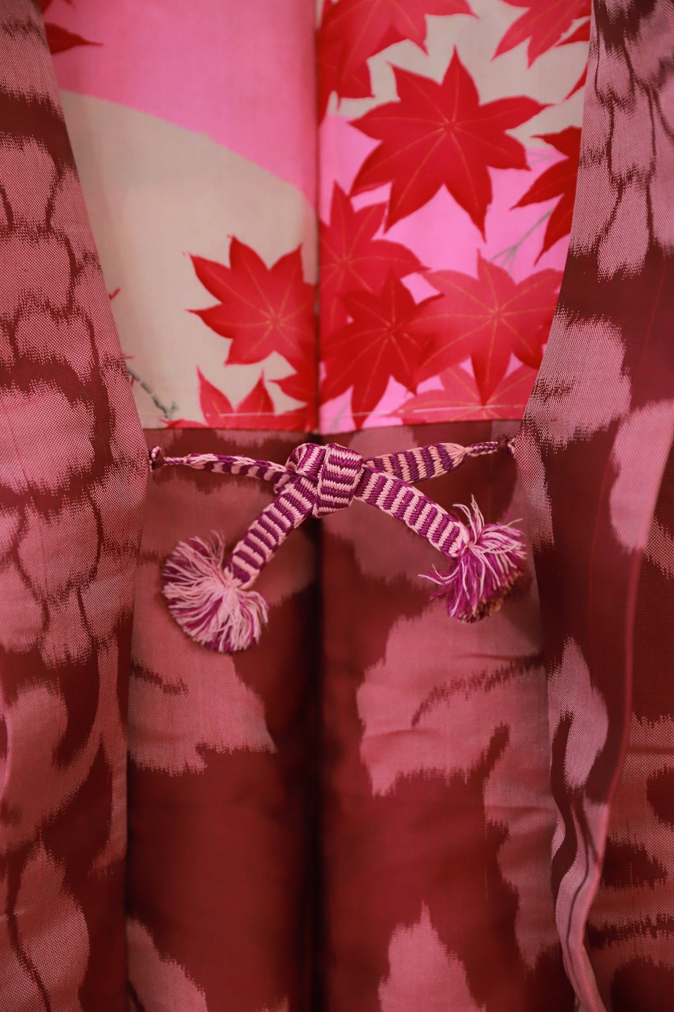 長羽織 アンティーク 羽織紐付き リユース◆twh422