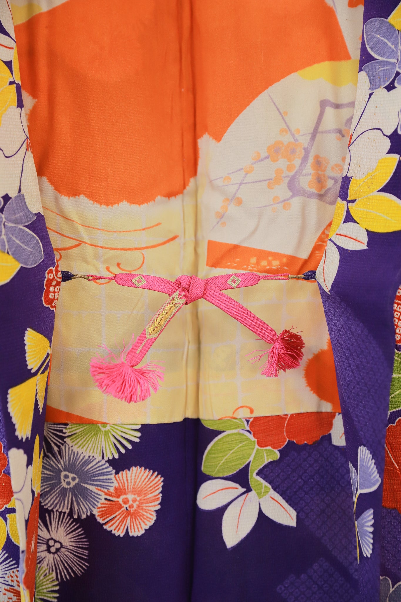 長羽織 アンティーク 羽織紐付き リユース◆twh423