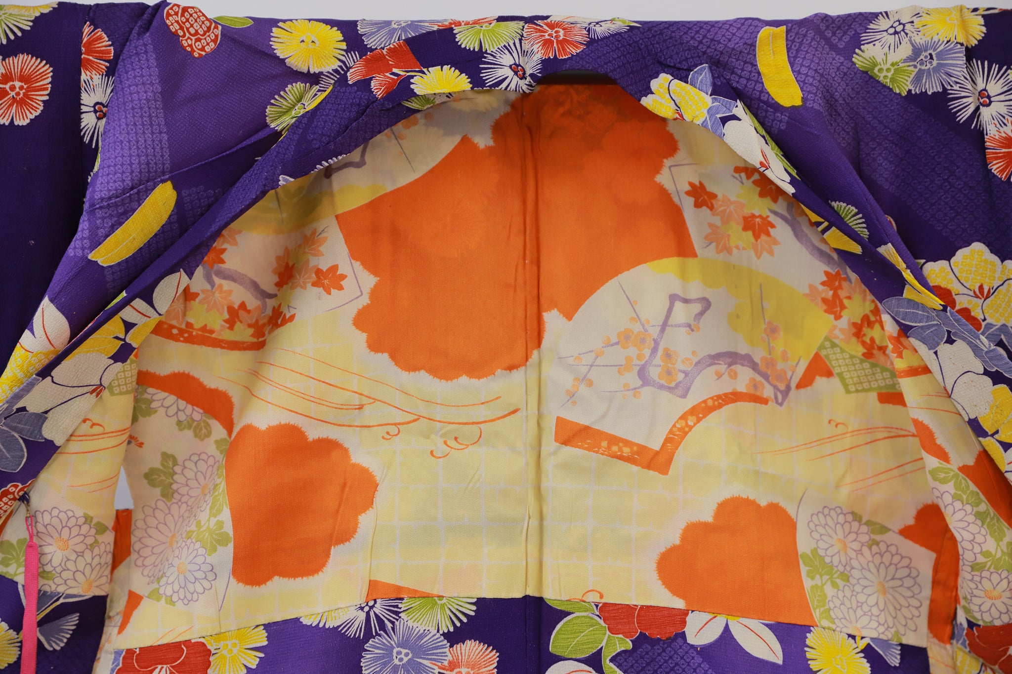 長羽織 アンティーク 羽織紐付き リユース◆twh423