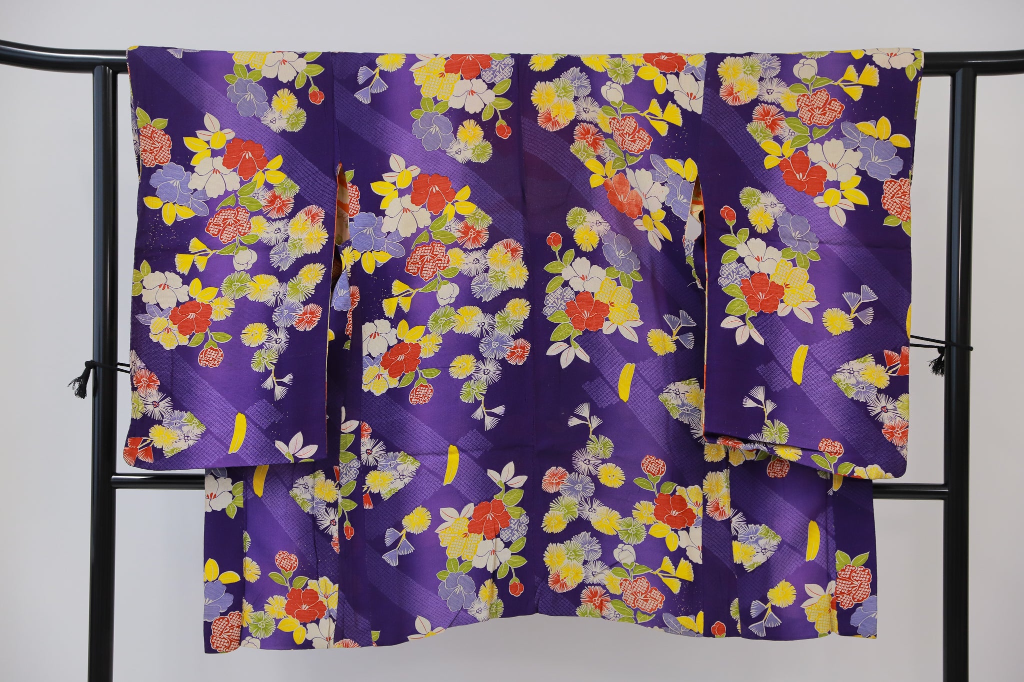 長羽織 アンティーク 羽織紐付き リユース◆twh423