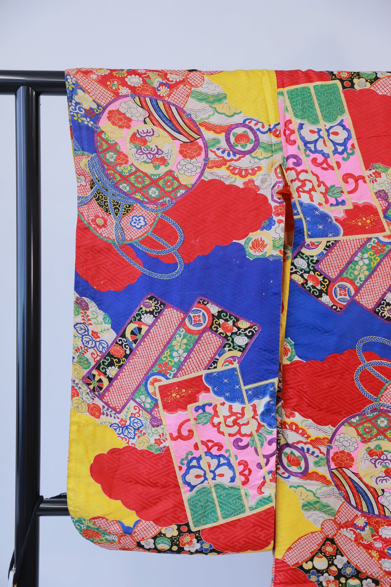 長羽織 アンティーク 羽織紐付き リユース◆twh431