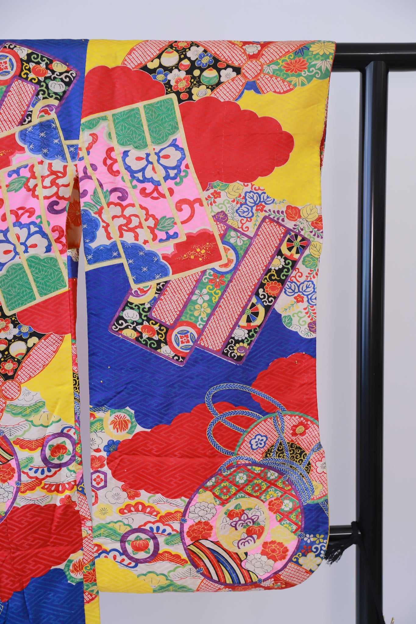 長羽織 アンティーク 羽織紐付き リユース◆twh431