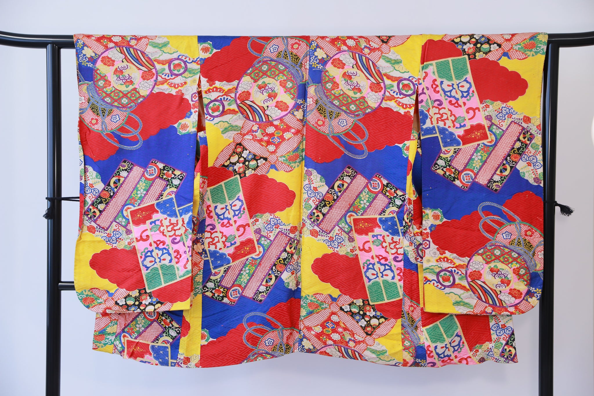 長羽織 アンティーク 羽織紐付き リユース◆twh431