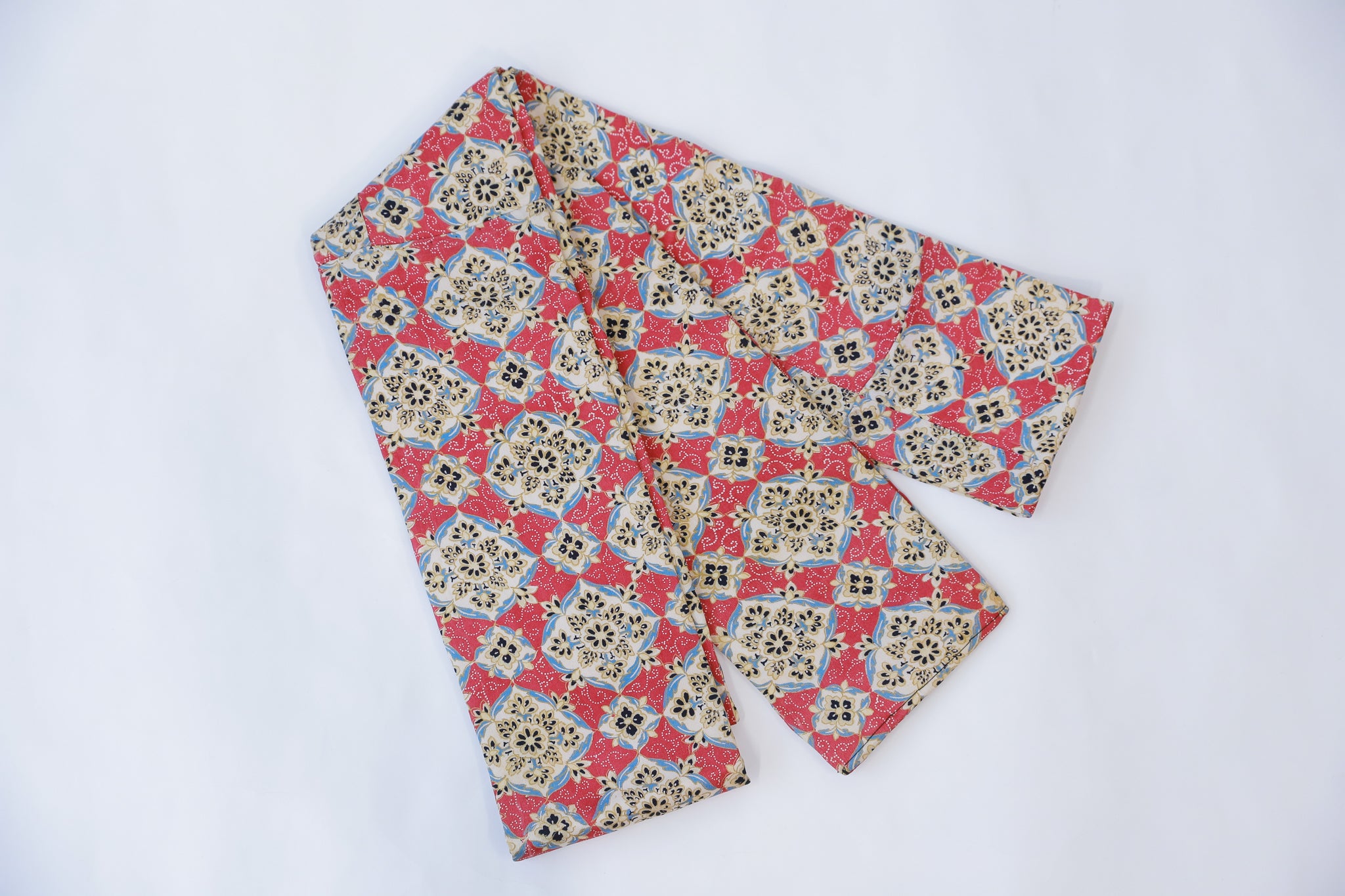 半幅帯 ゆかた 小紋 紬 外出着用 リユース◆twoha436