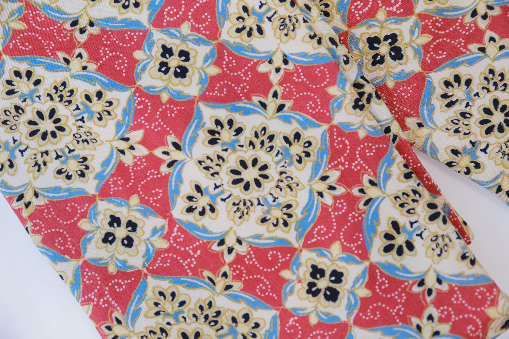 半幅帯 ゆかた 小紋 紬 外出着用 リユース◆twoha436