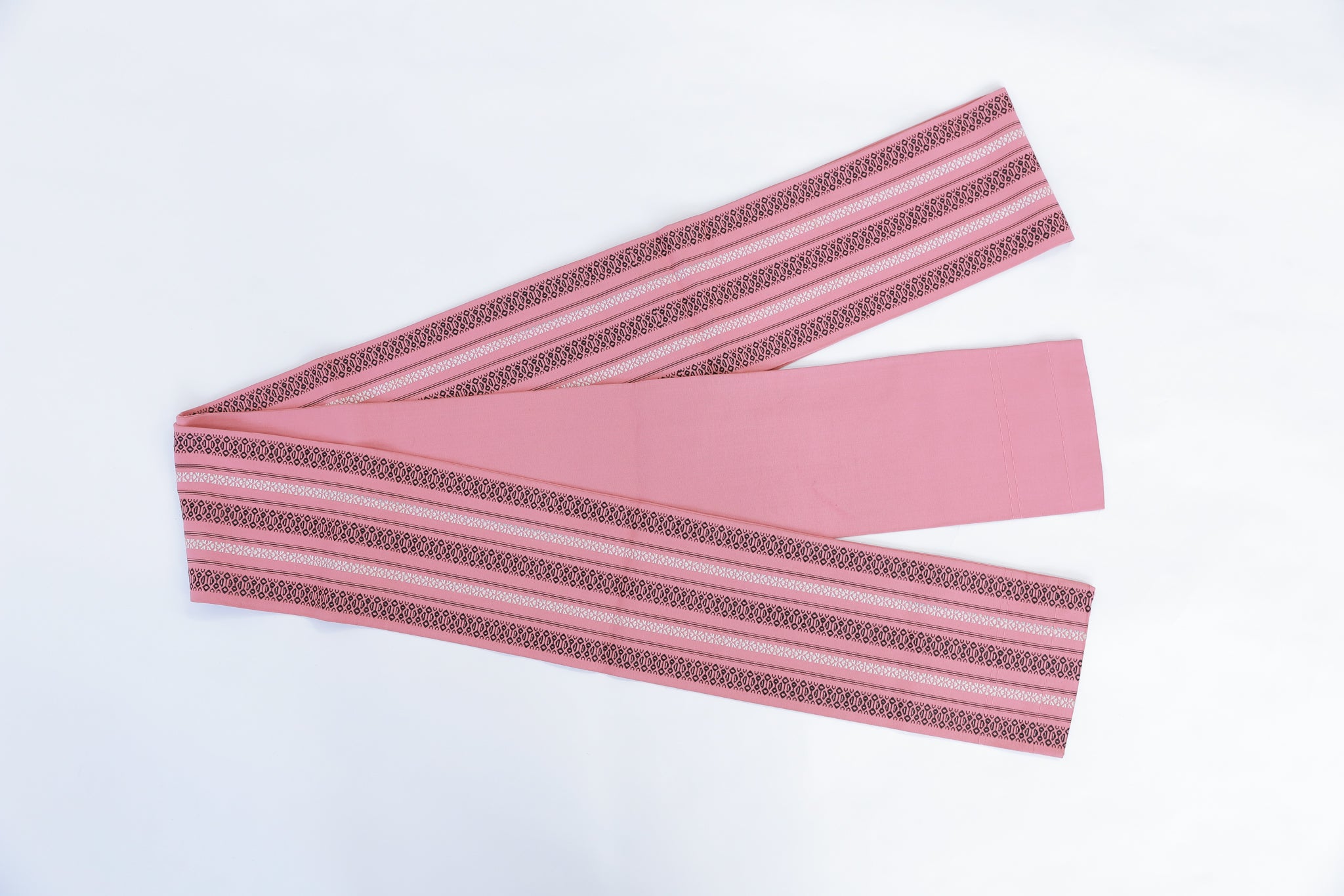 半幅帯 ゆかた 小紋 紬 外出着用 リユース◆twoha438