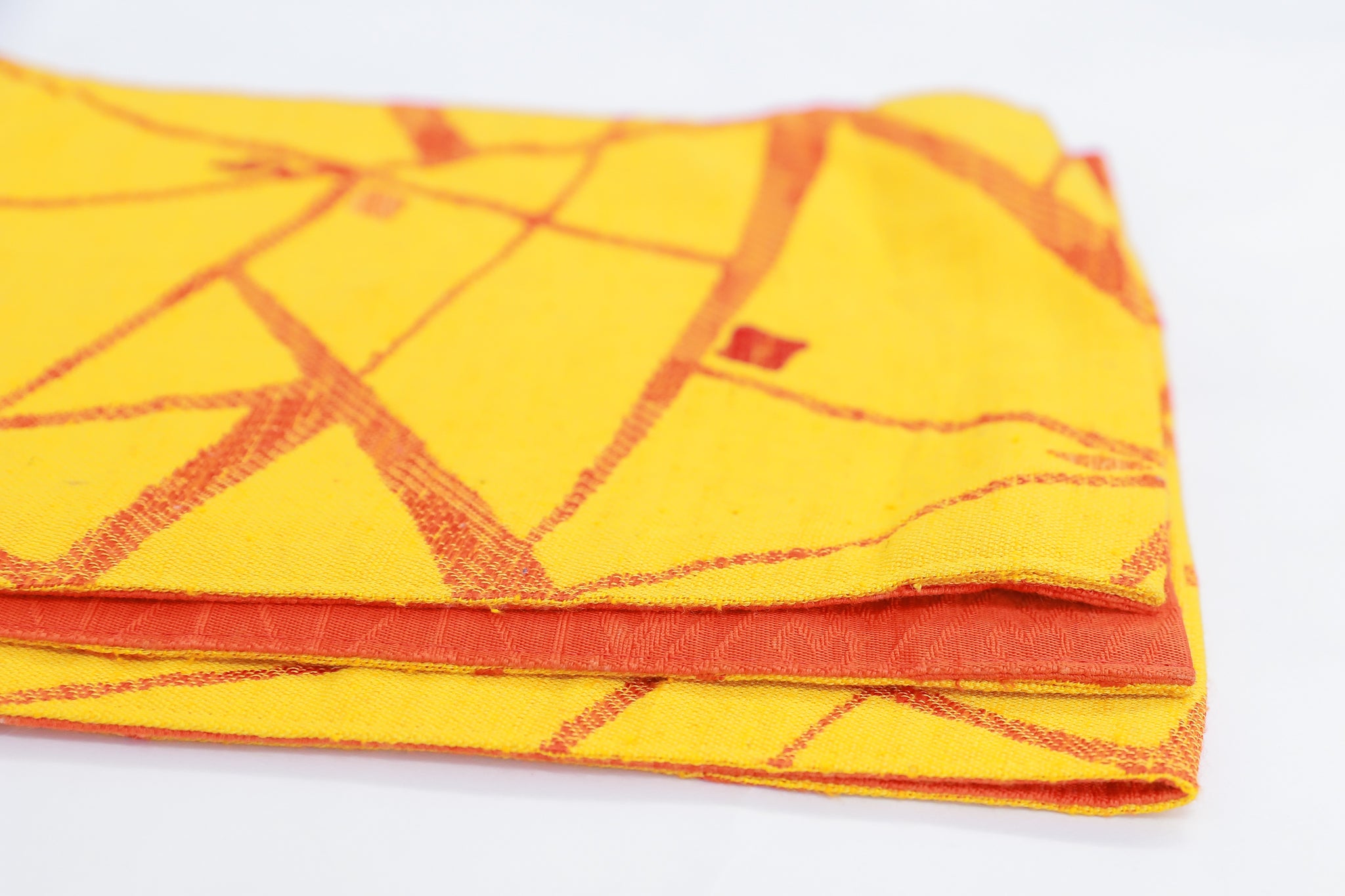 半幅帯 ゆかた 小紋 紬 外出着用 リユース◆twoha440