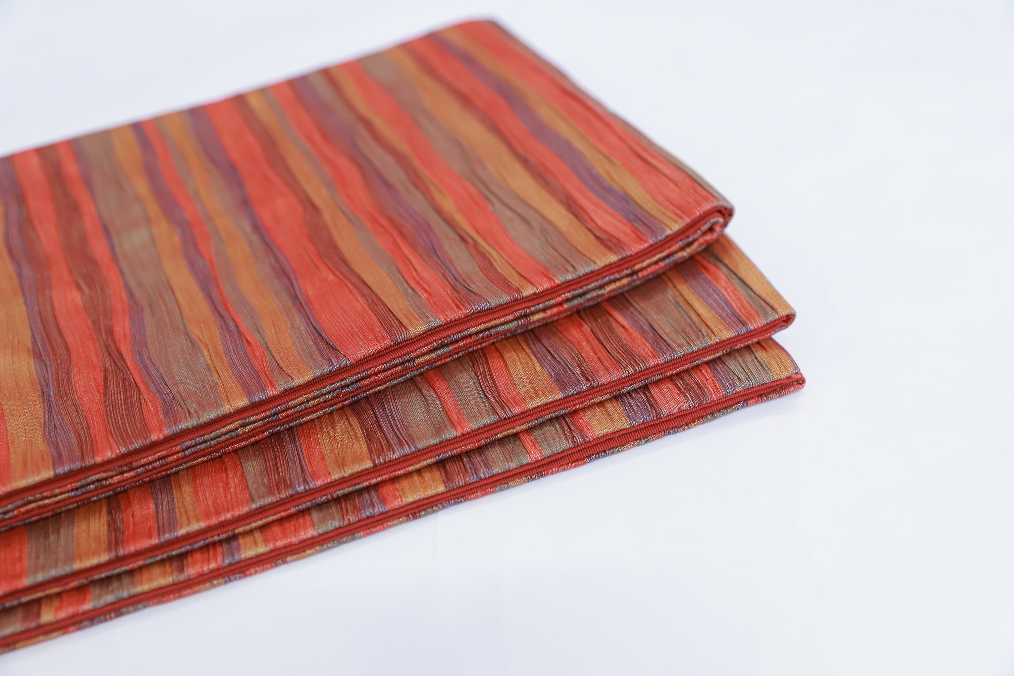 半幅帯 ゆかた 小紋 紬 外出着用 リユース◆twoha441