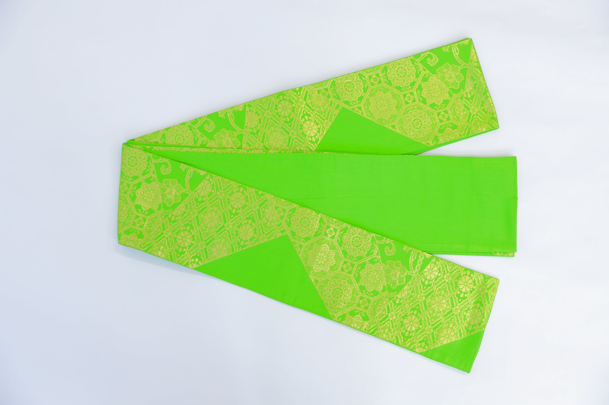 半幅帯 ゆかた 小紋 紬 外出着用 リユース◆twoha443