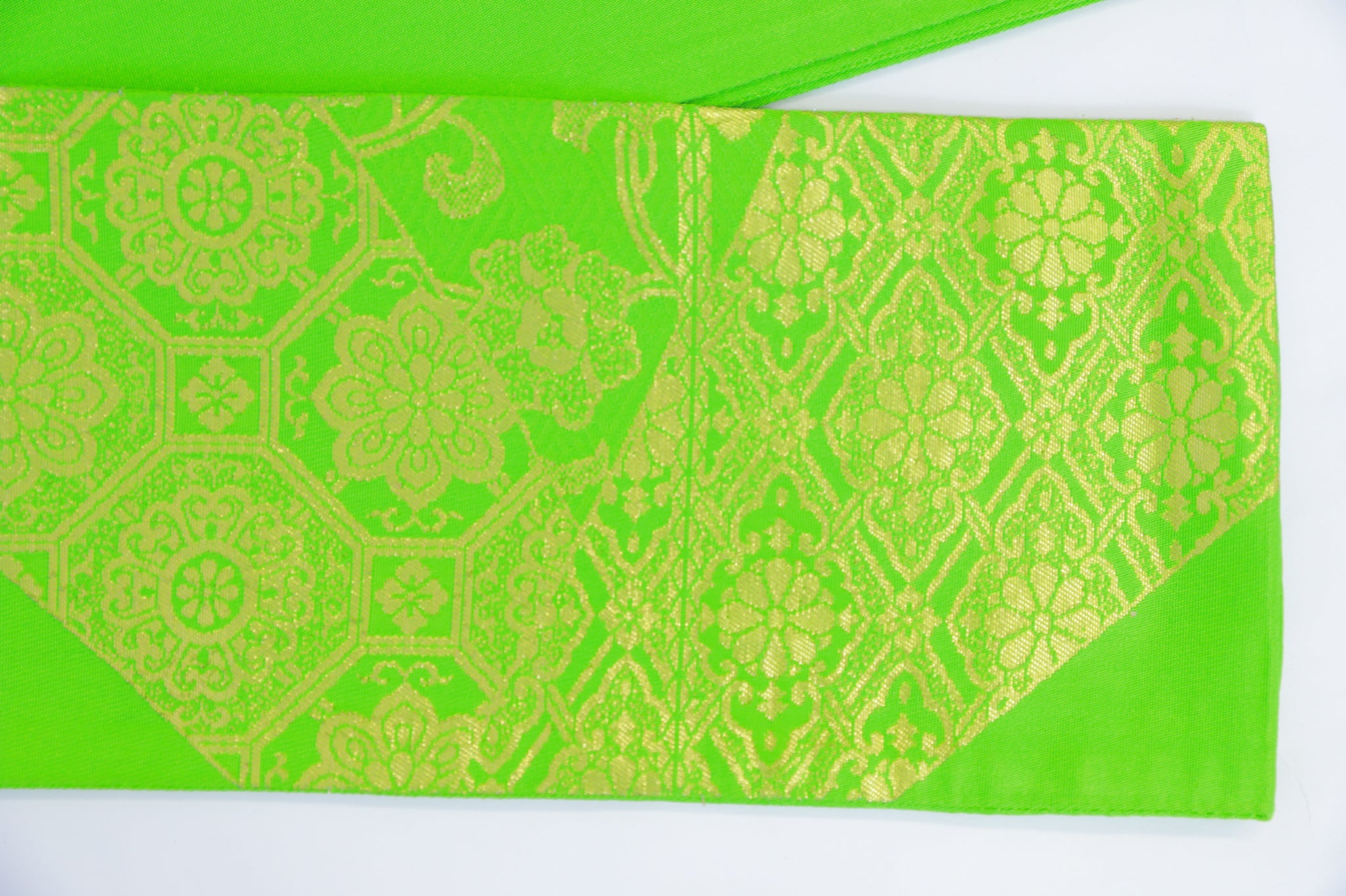 半幅帯 ゆかた 小紋 紬 外出着用 リユース◆twoha443