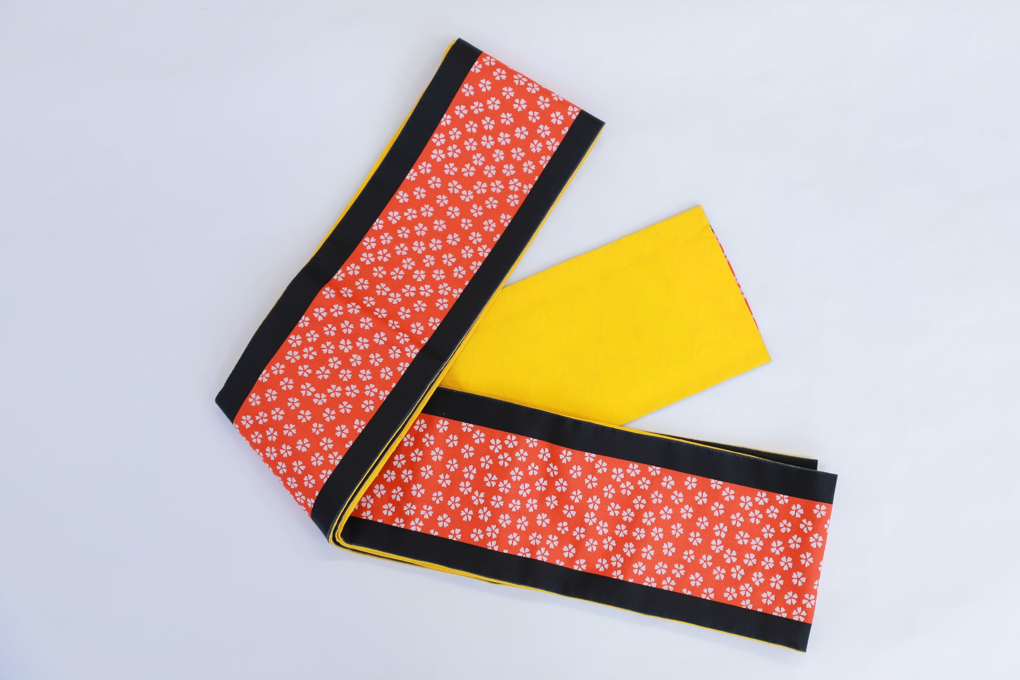 半幅帯 ゆかた 小紋 紬 外出着用 リユース◆twoha444