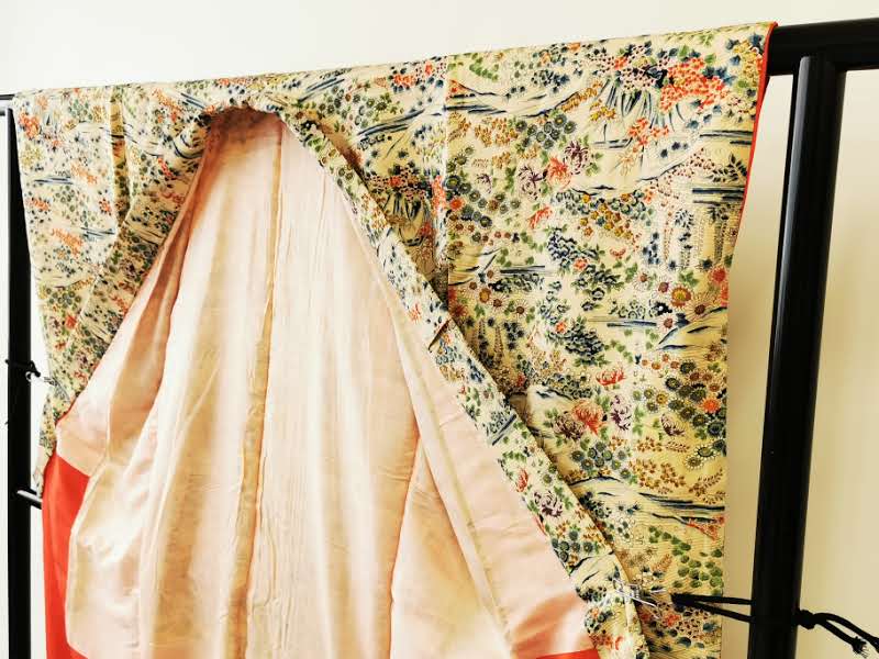 ♦KJ018 Women's kimono used Japanese clothes