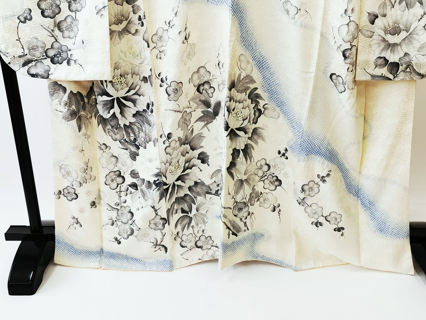 ♦KJ046 Women's Furisode - Shibori-used Japanese clothes