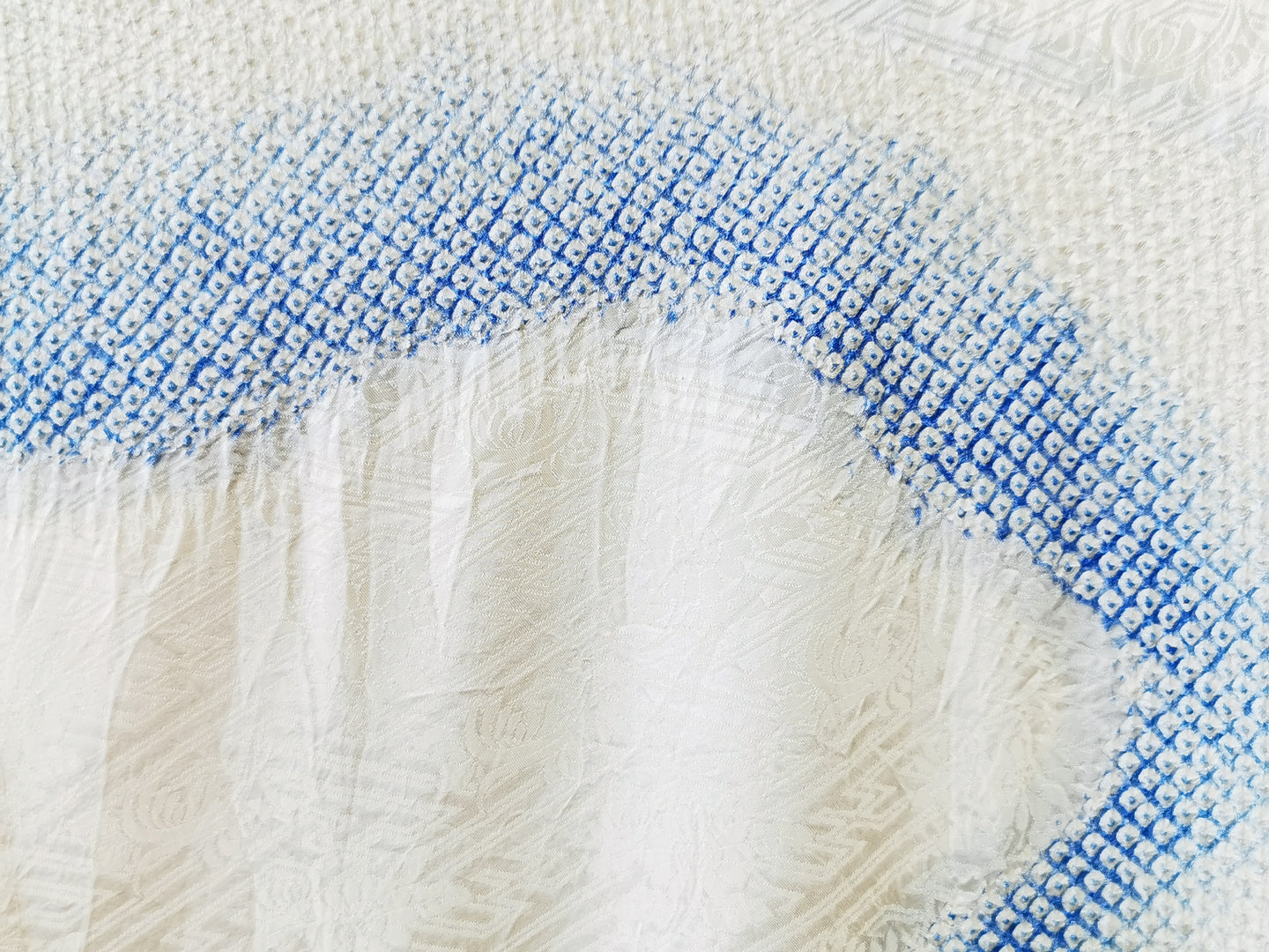 ♦KJ046 Women's Furisode - Shibori-used Japanese clothes