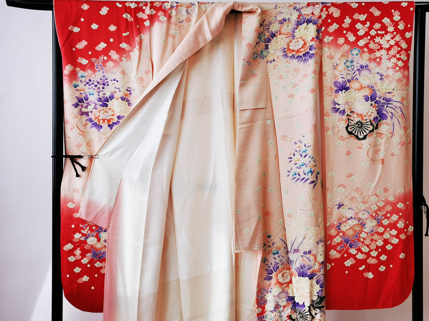 KJ048 Women's Furisode Used Japanese Clothes