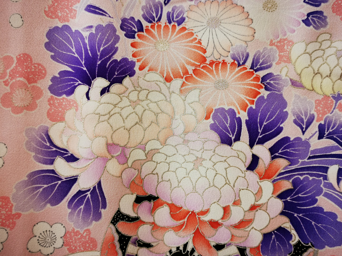 KJ048 Women's Furisode Used Japanese Clothes