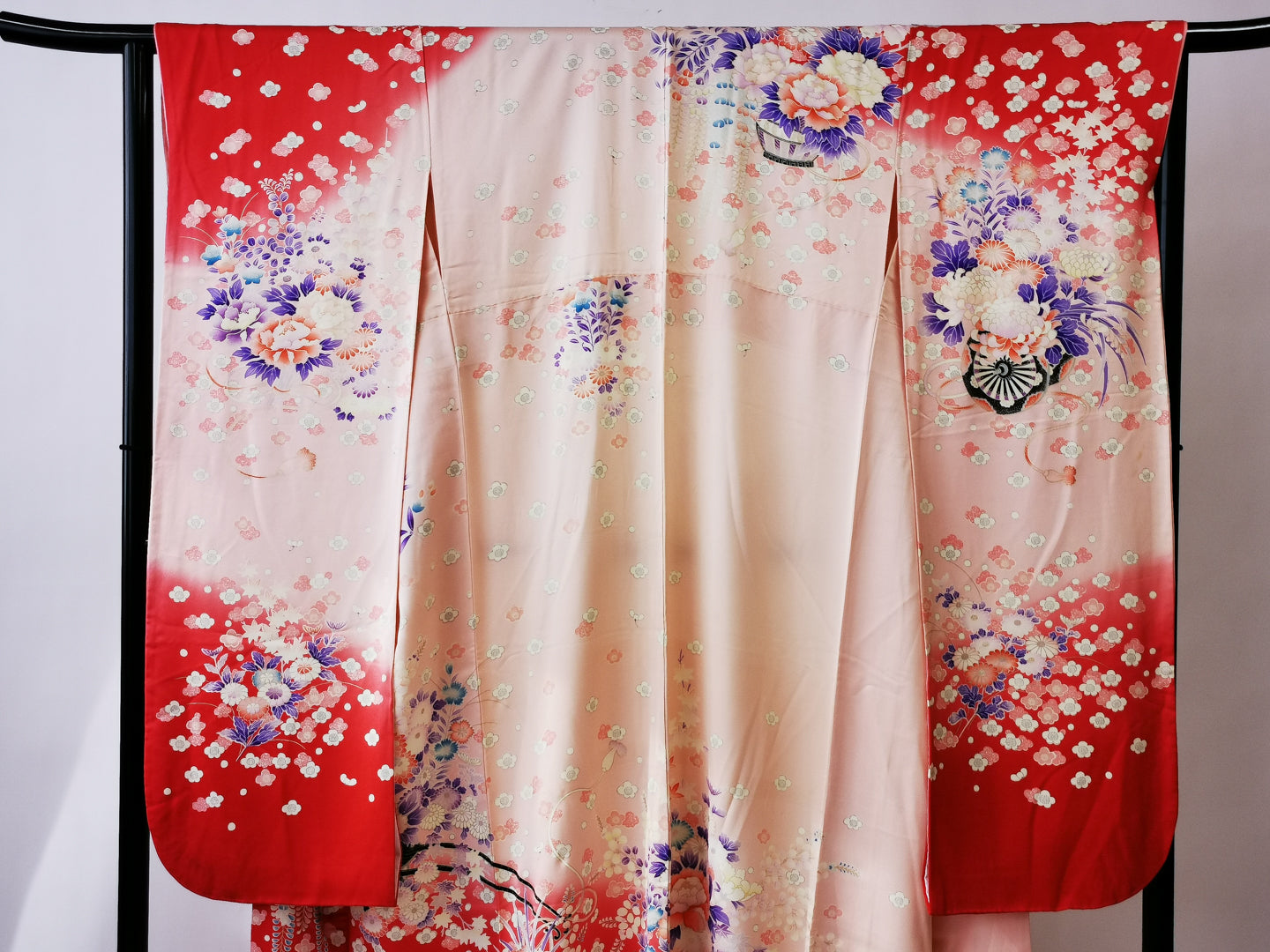 KJ048 Women's Furisode Used Japanese Clothes