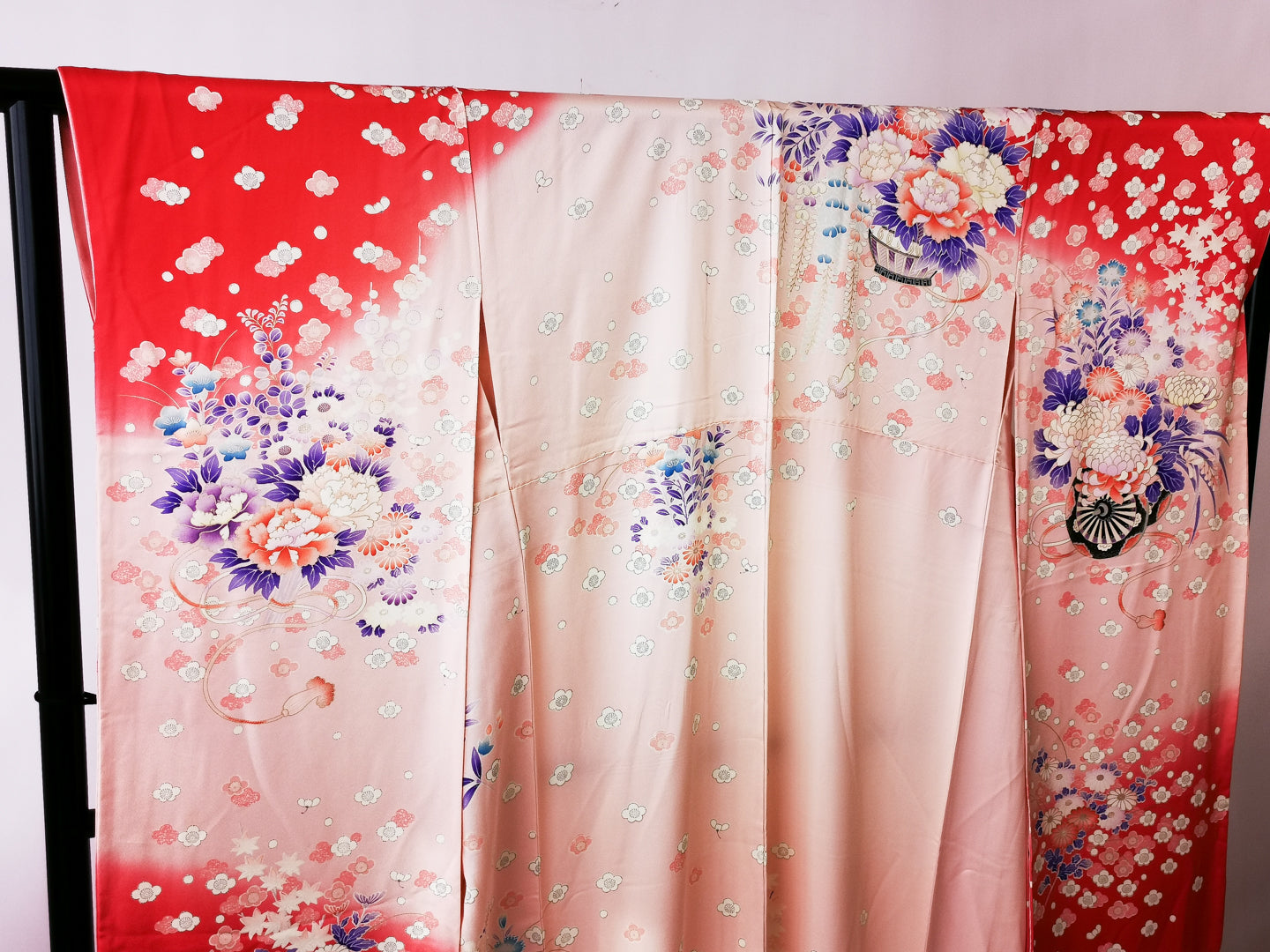 KJ048 Women's Furisode Used Japanese Clothes