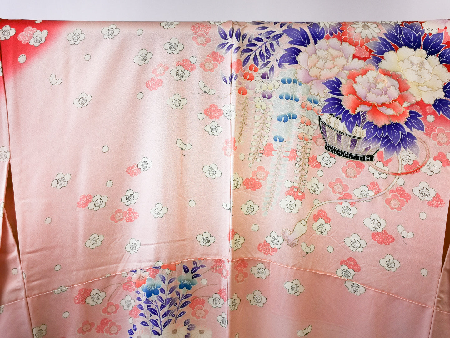 KJ048 Women's Furisode Used Japanese Clothes