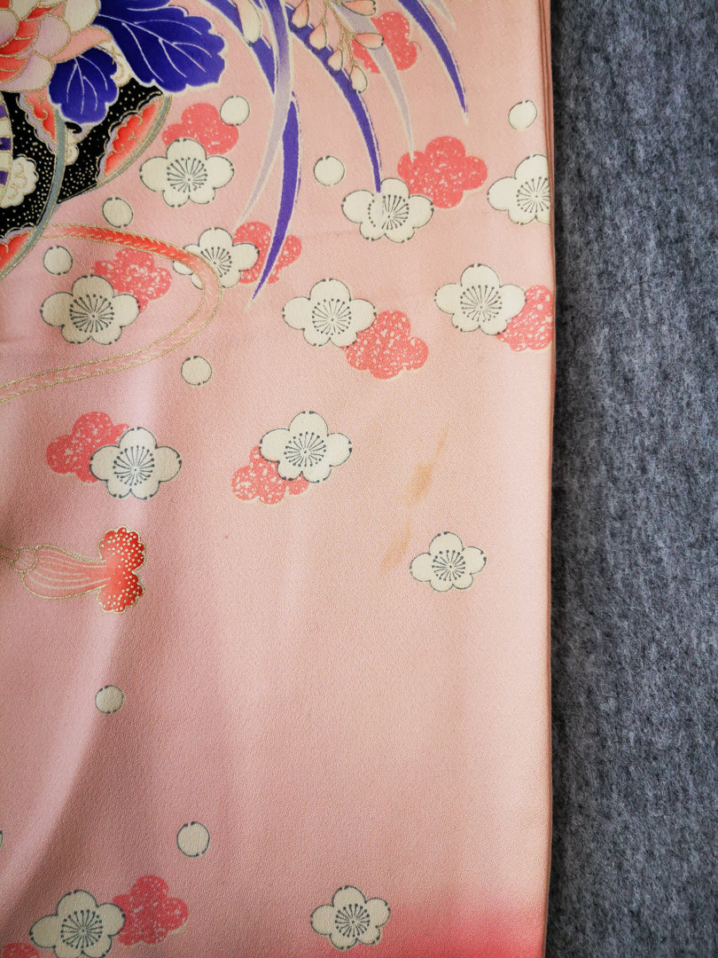 KJ048 Women's Furisode Used Japanese Clothes