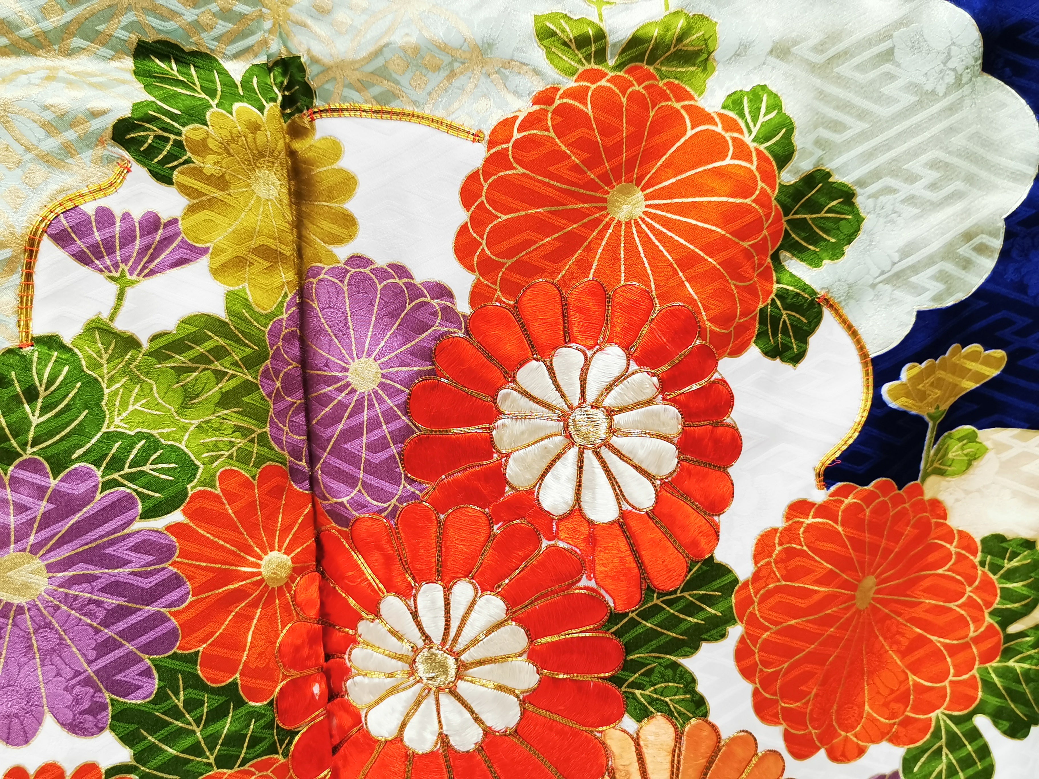 KJ052 Women's Furisode Used Japanese Clothes