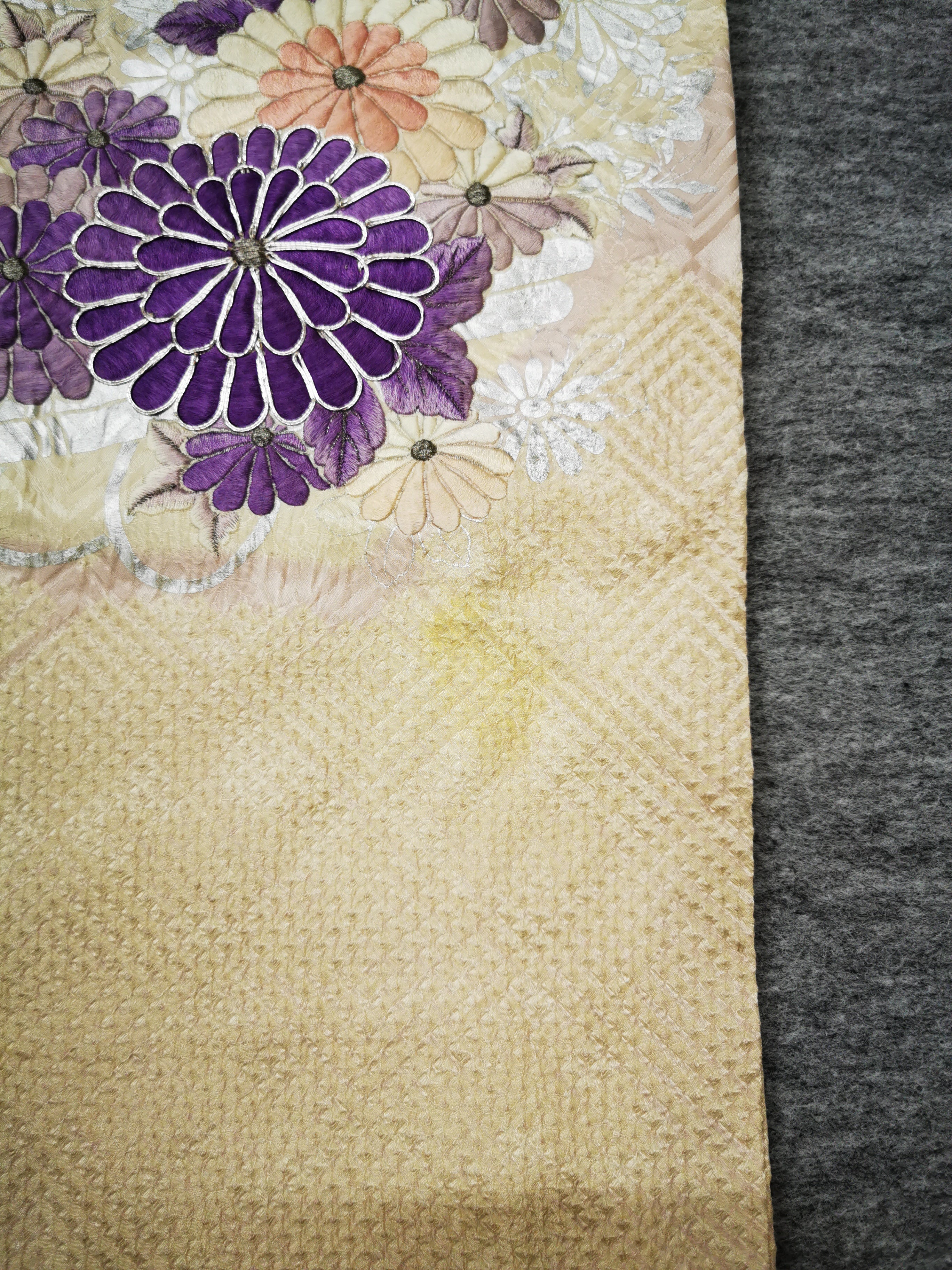 ♦KJ053 Women's Furisode used Japanese clothing