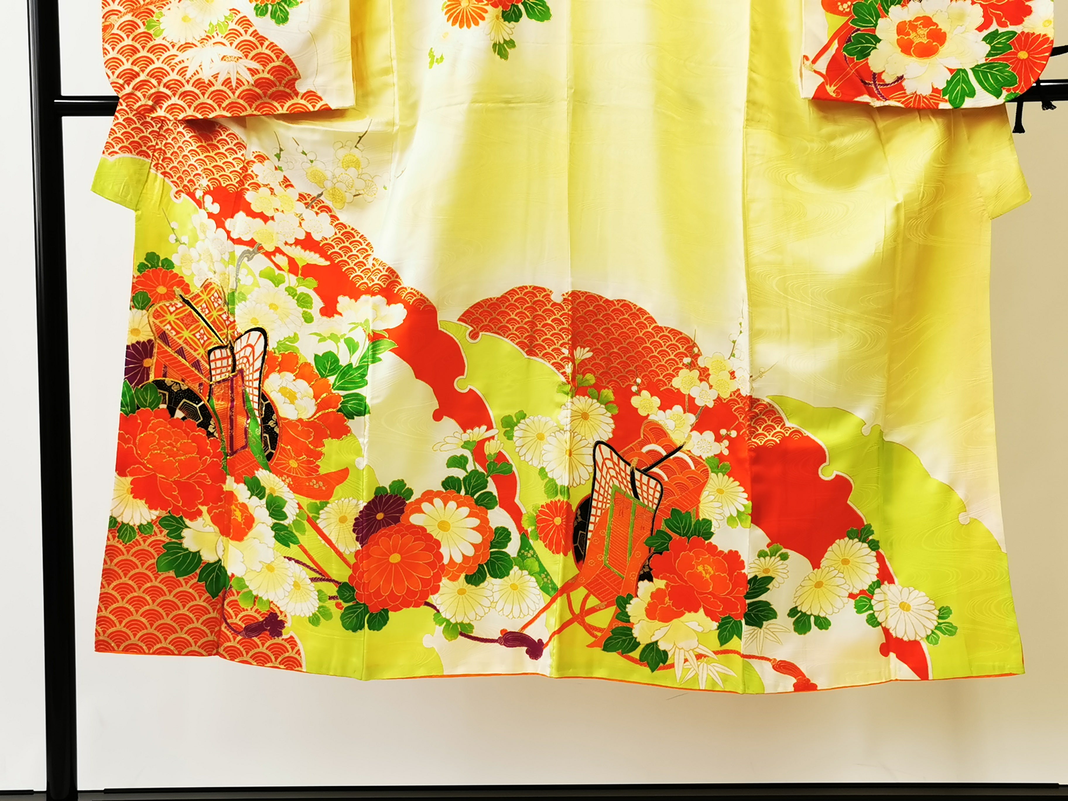 KJ059 Kids Women's Kimono used Japanese clothes