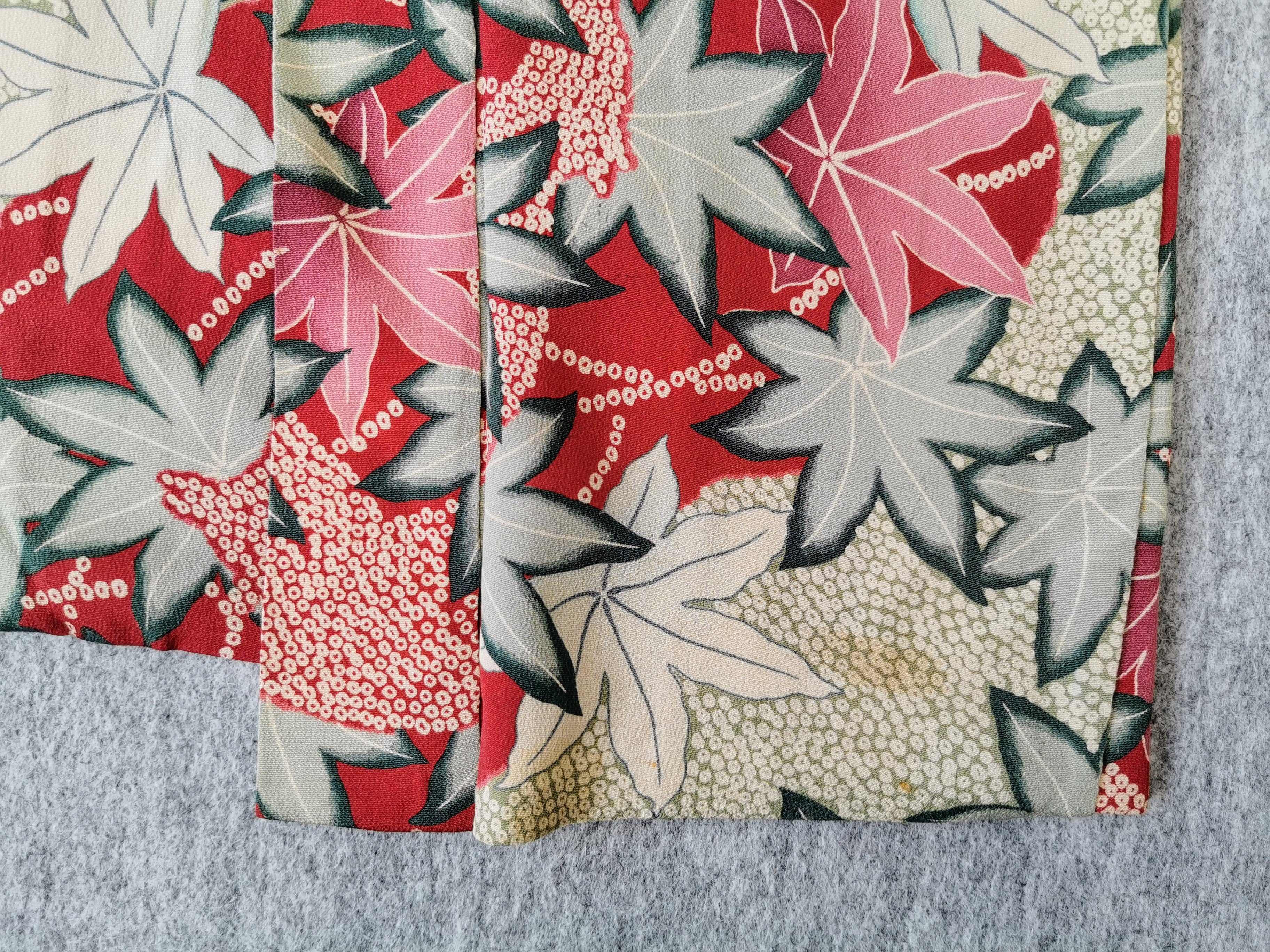 ◆twha083 Haori with Cord Vintage Kimono