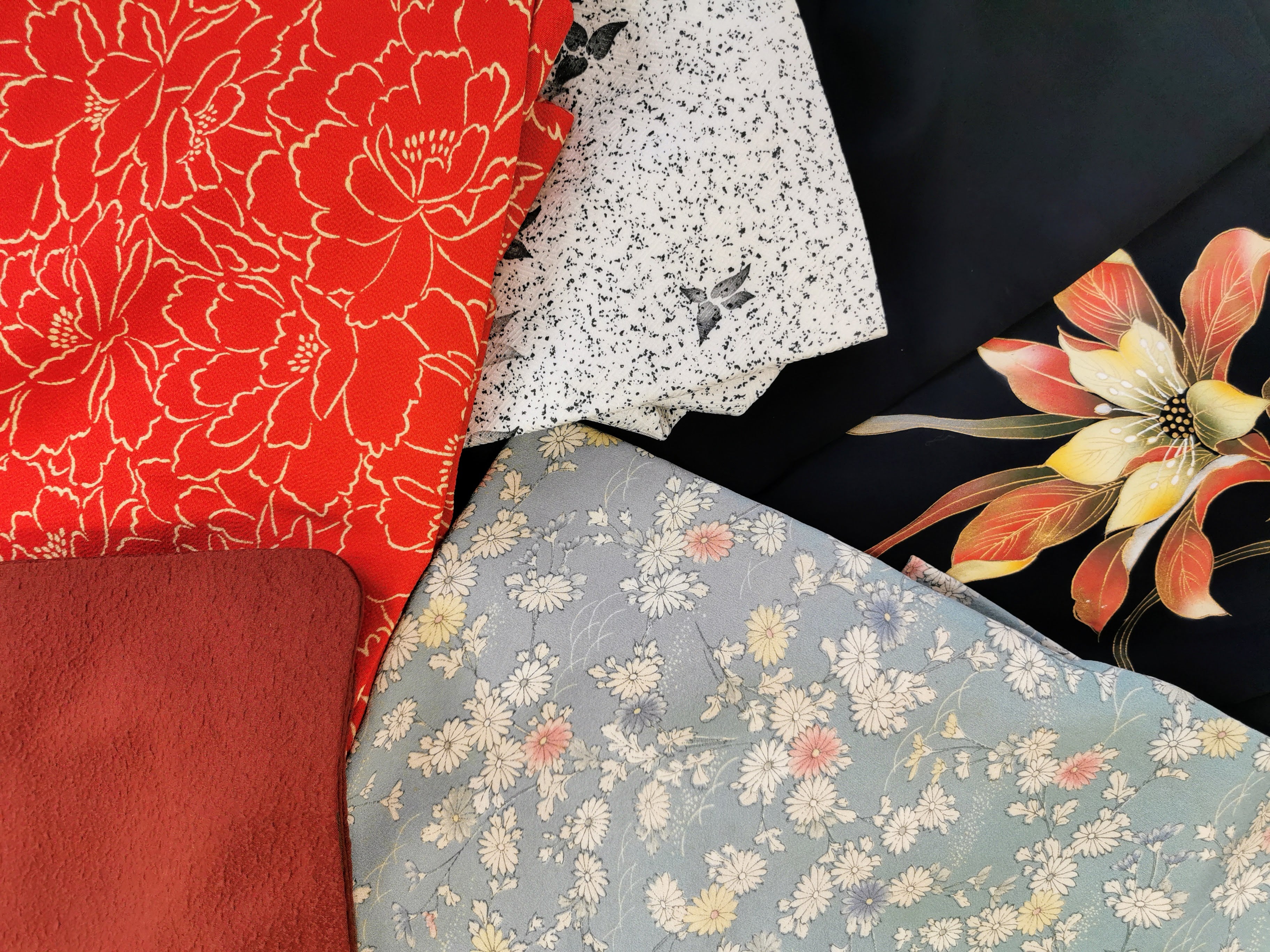 女性羽織 まとめ売り5点 古着 レトロ 中古品 和服◆twha086