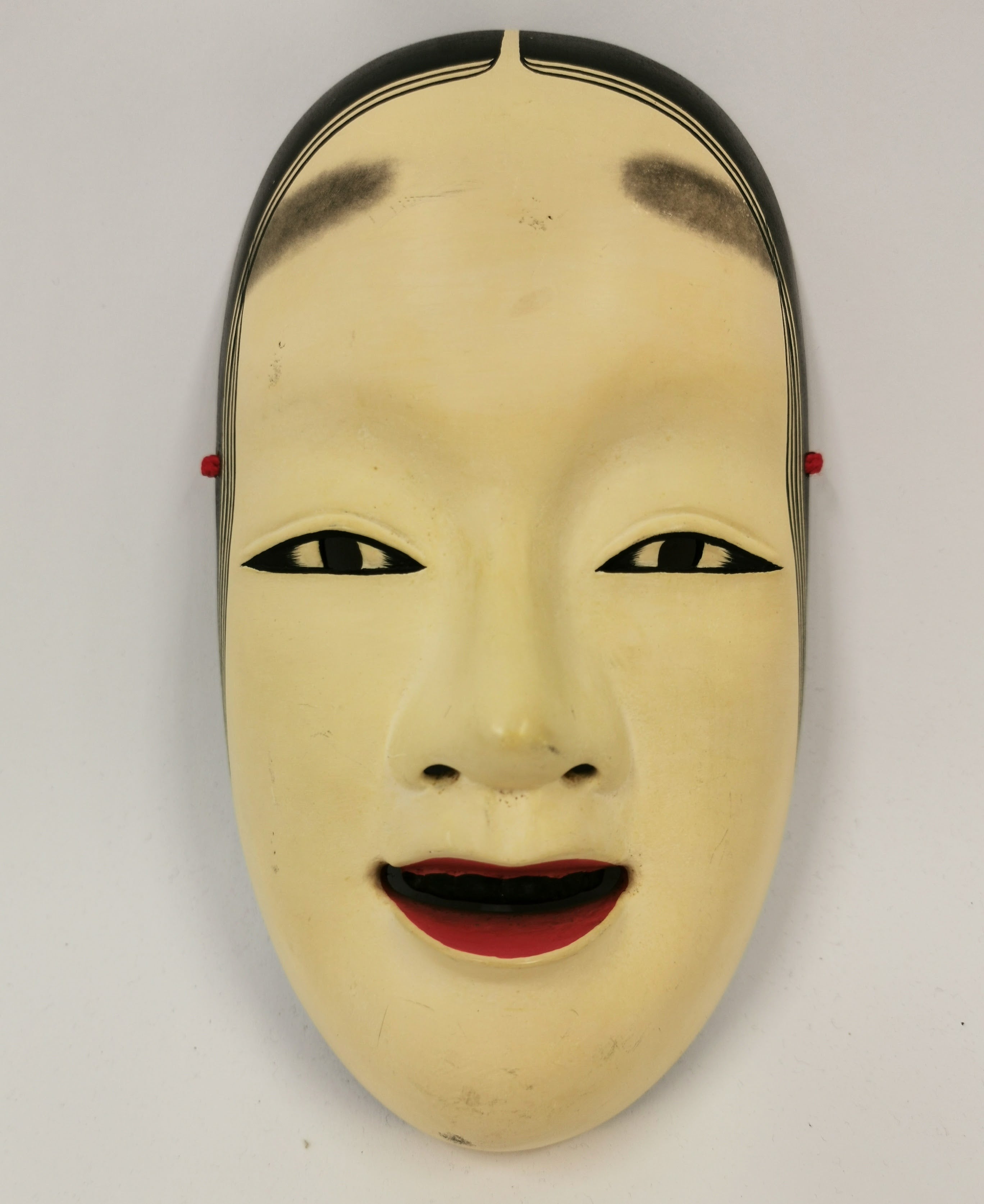 Hannya Mask Ceramic Demon Face Good Luck Amulet Welcoming Fortune Lucky Charm Interior◆toh107