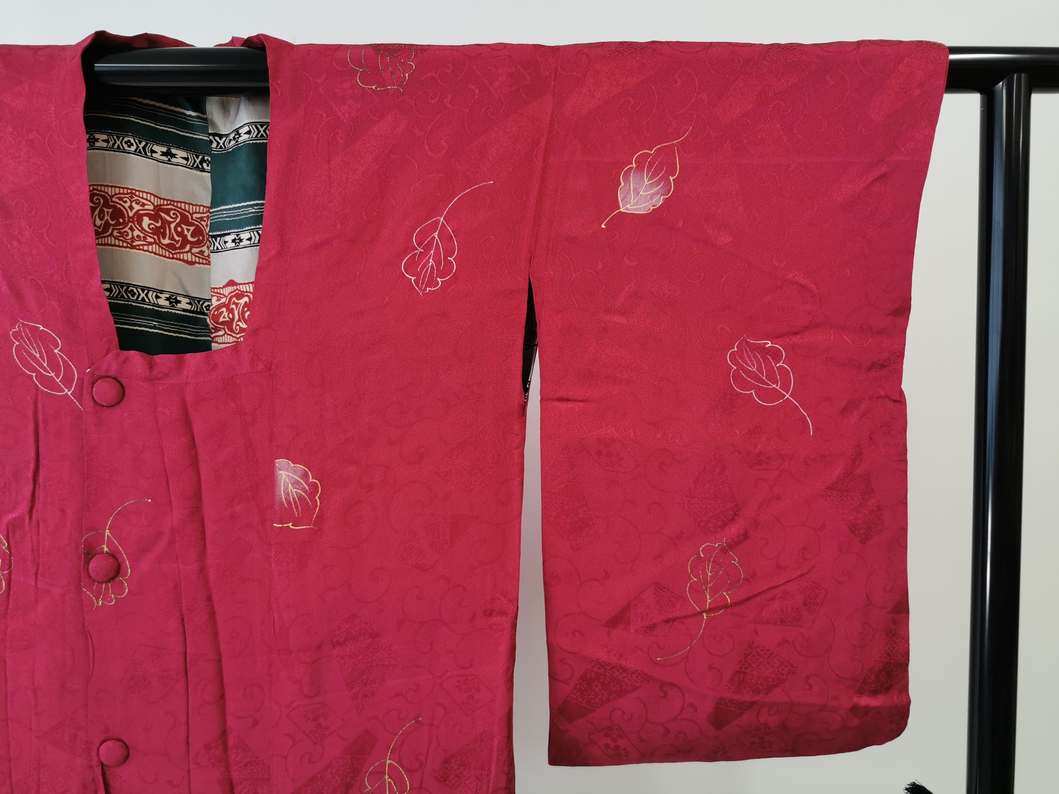 着物コート 羽織 かんたん着用 古着 和服◆twha125