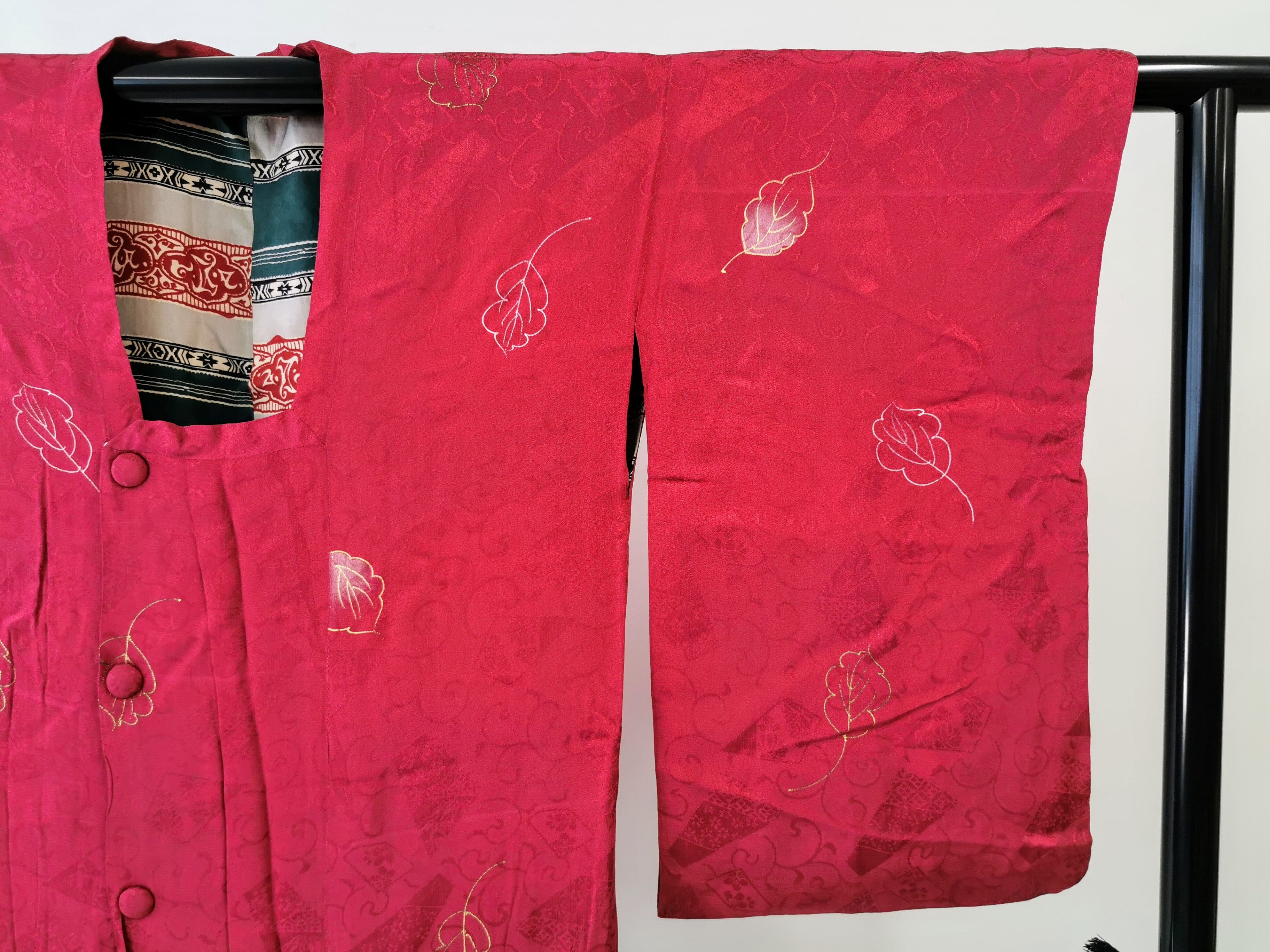 着物コート 羽織 かんたん着用 古着 和服◆twha125