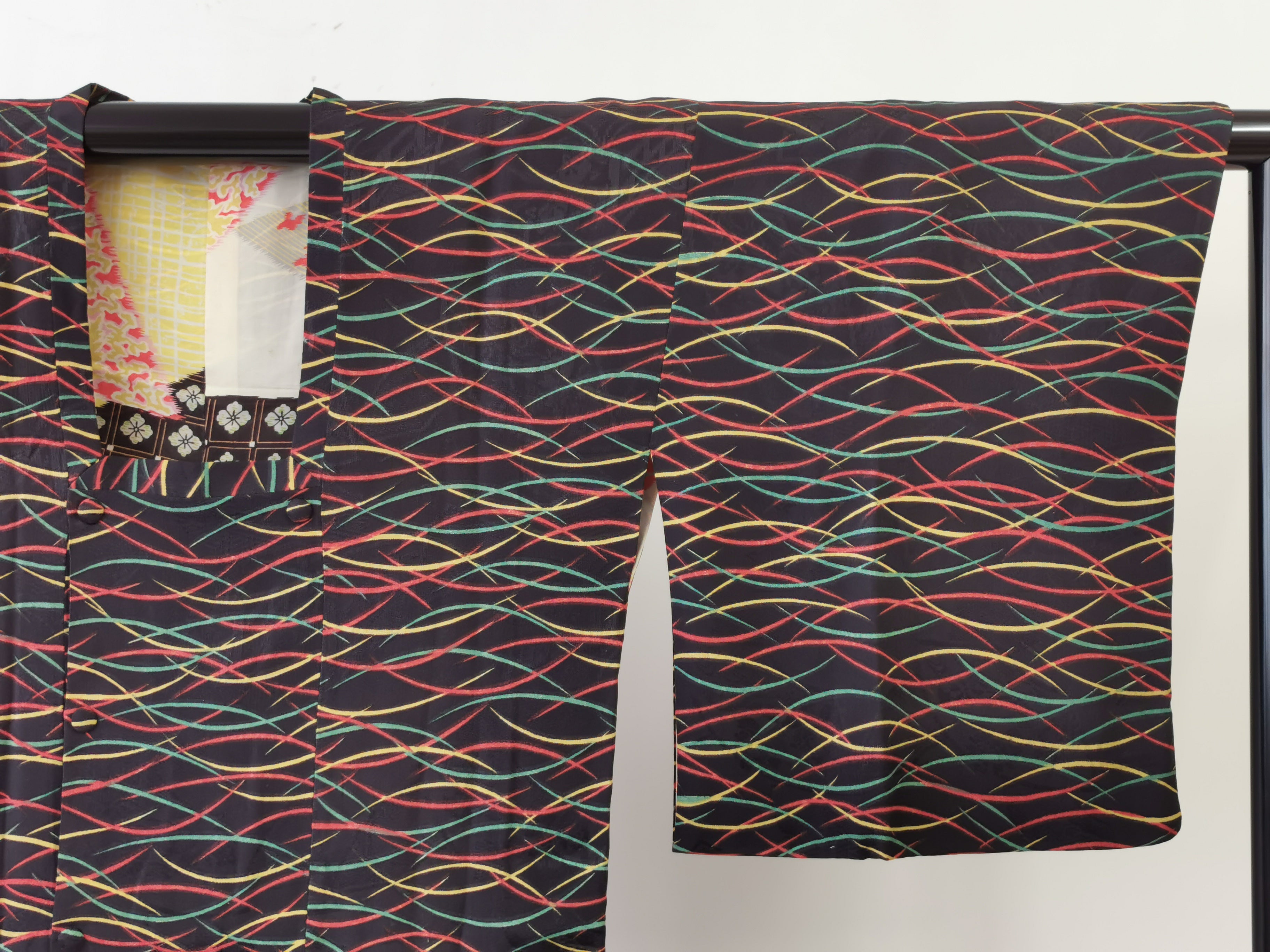 着物コート 羽織 かんたん着用 古着 和服◆twha145