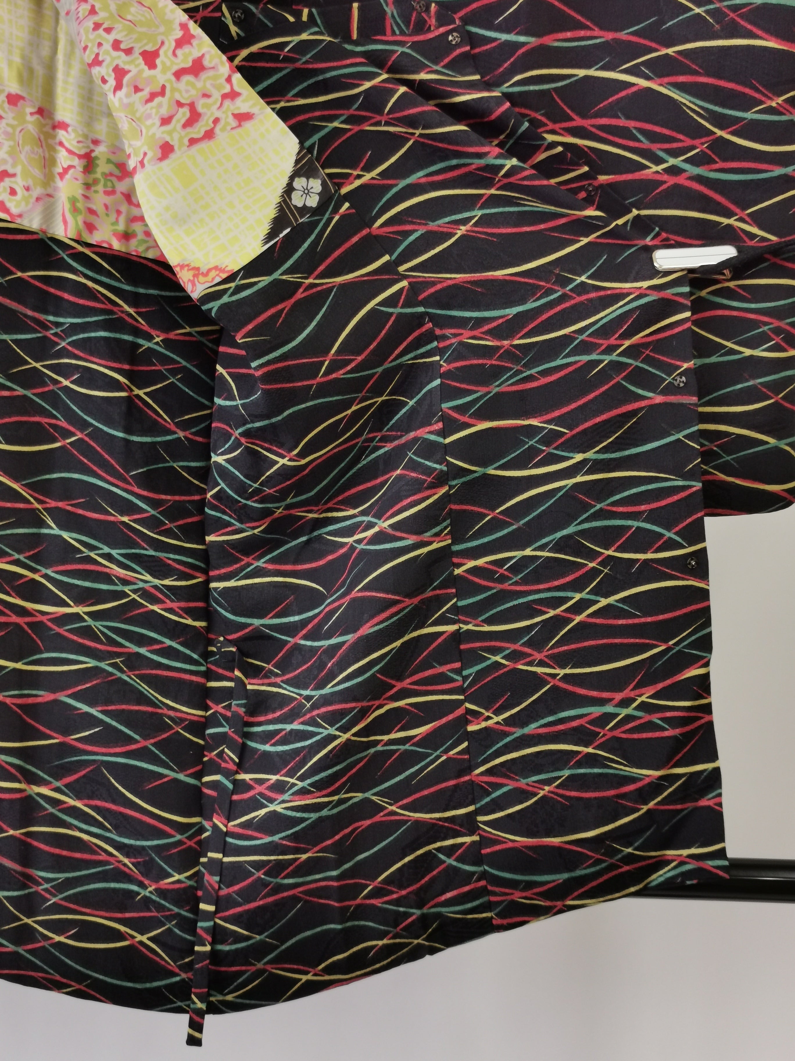 着物コート 羽織 かんたん着用 古着 和服◆twha145