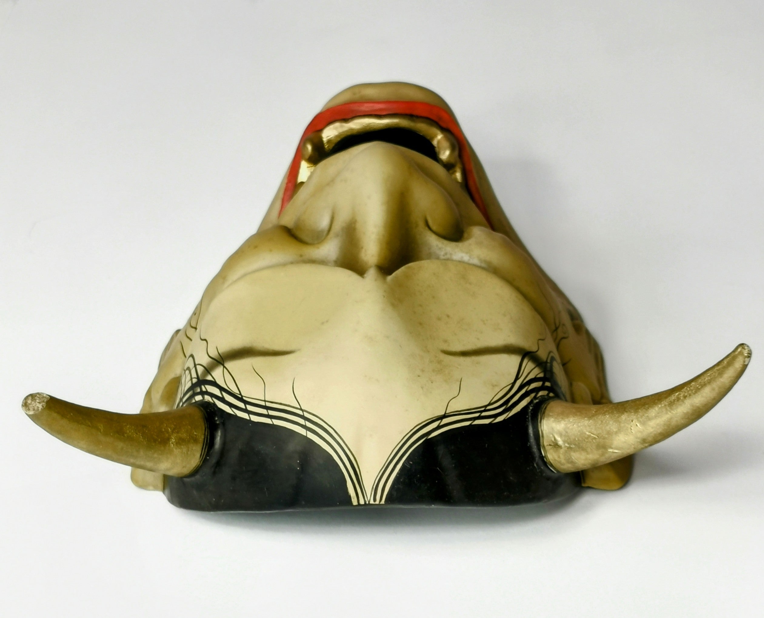 般若 お面 陶器 能面 鬼面 鬼神 能楽 開運 魔除け 招福 縁起物 インテリア◆toh150