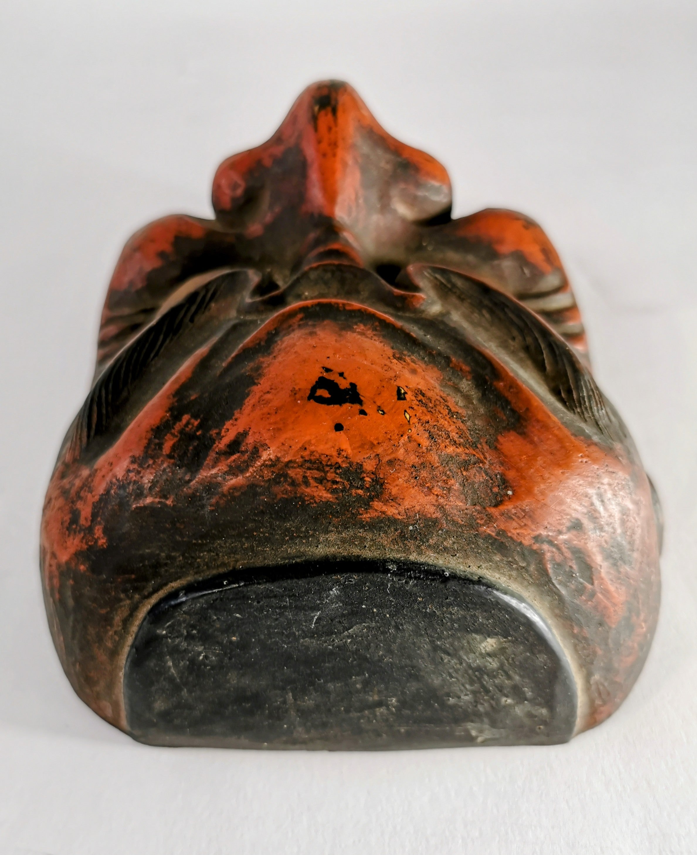 お面 陶器 能面 能楽 開運 魔除け 招福 縁起物 インテリア◆tko153