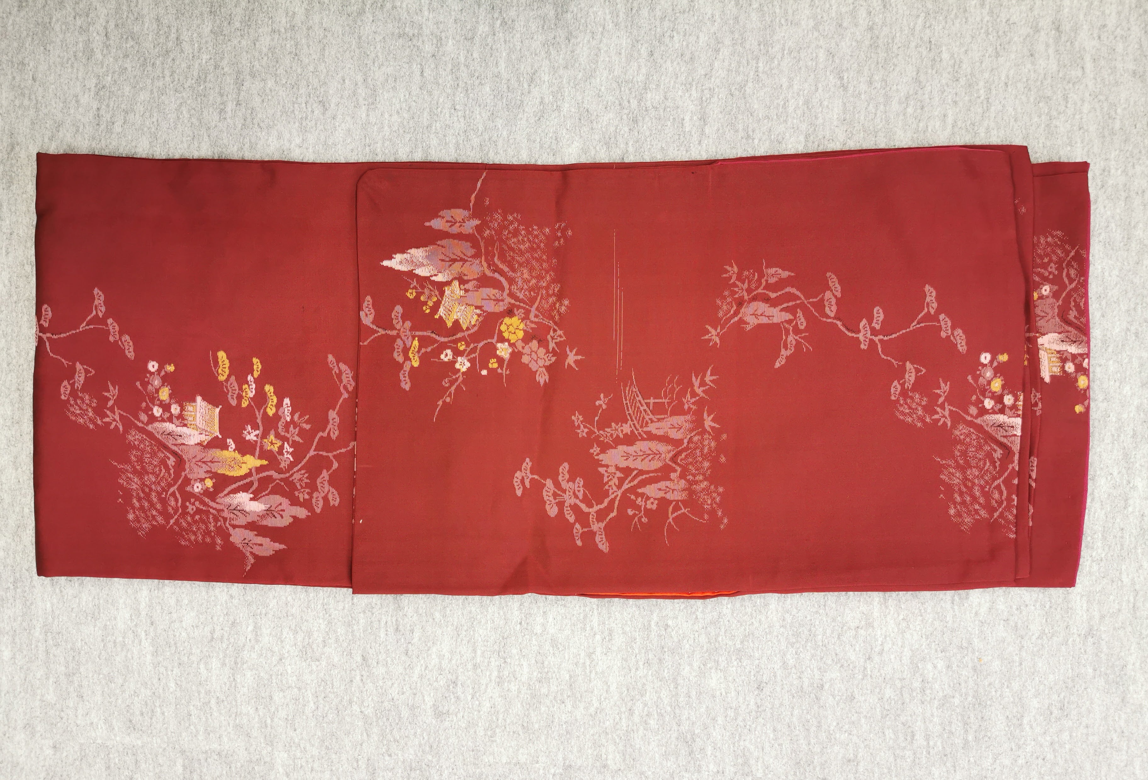 まとめ売り5点 女性 中古着物 赤系 アンティーク着物◆twk170