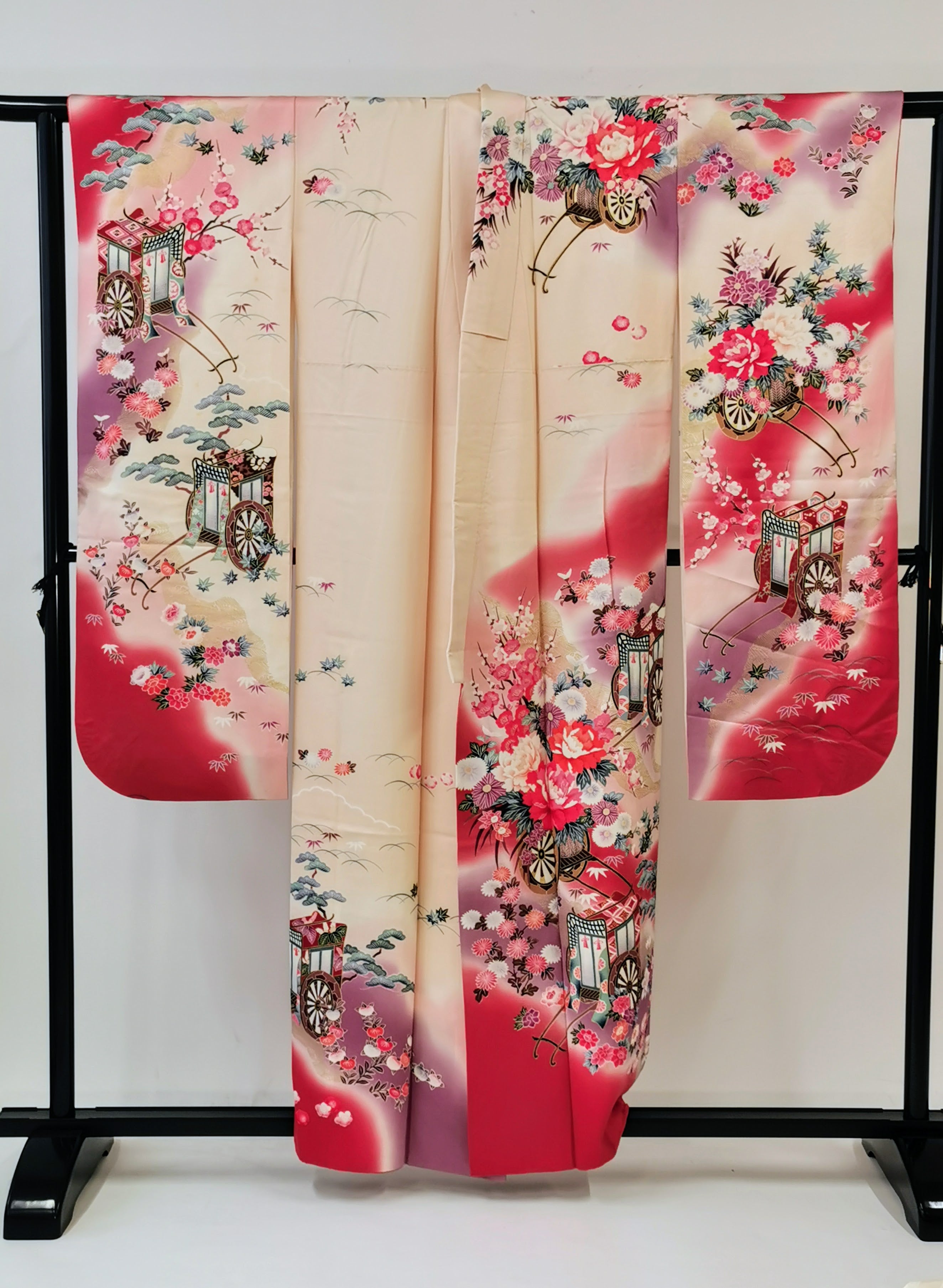 振袖 正絹 結婚式 卒業式 成人式 礼服 古着◆twkf174