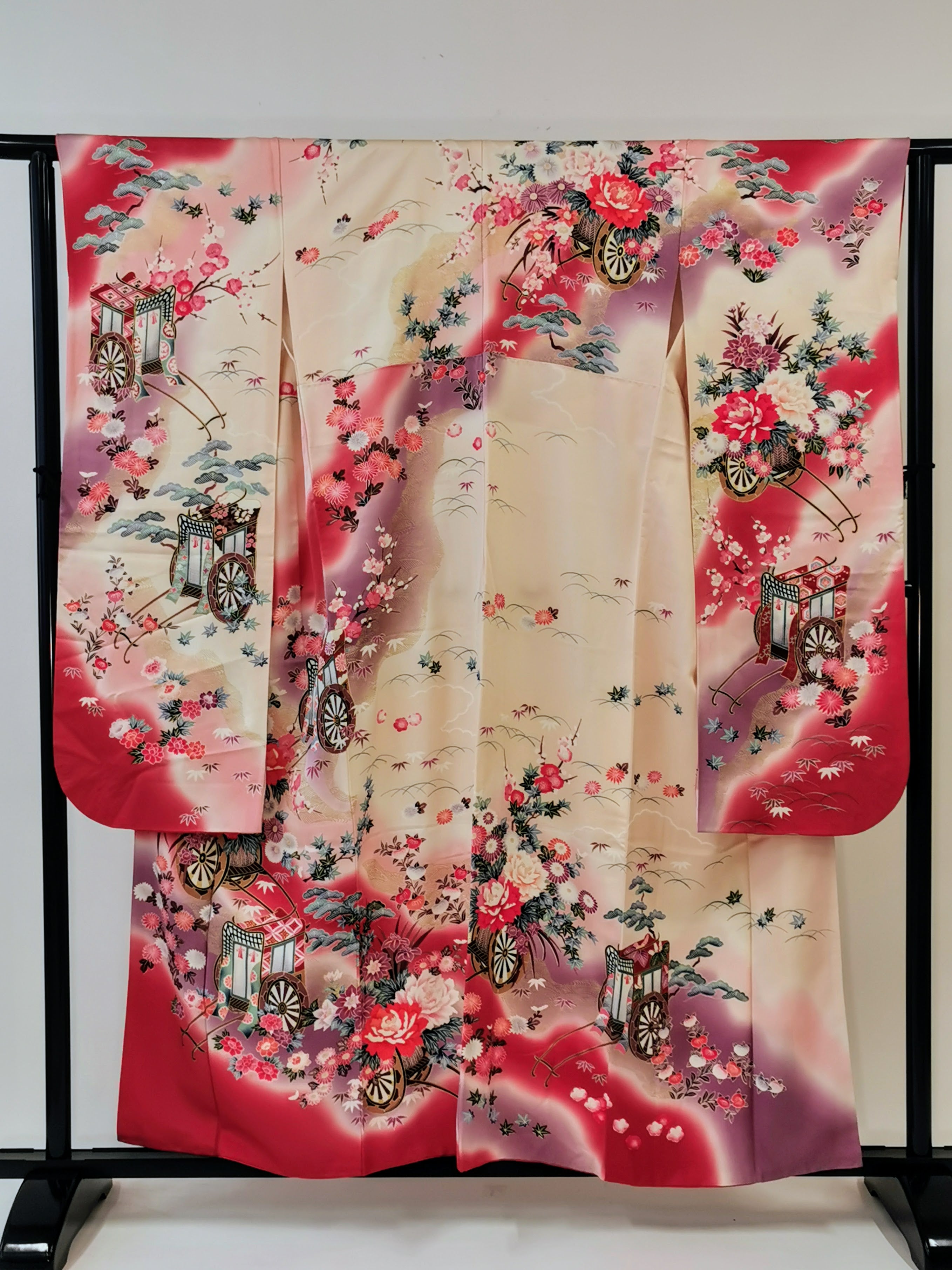 振袖 正絹 結婚式 卒業式 成人式 礼服 古着◆twkf174