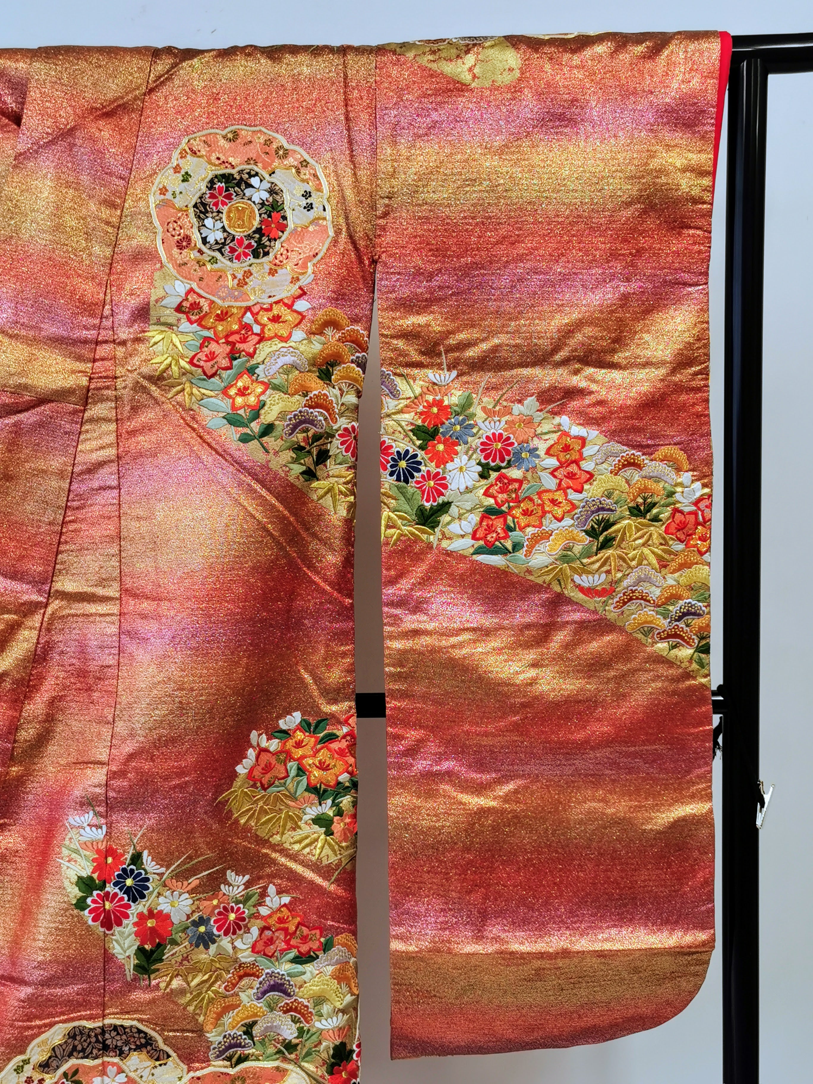 色打掛 花嫁衣装 豪華 逸品 金銀箔 刺繍 婚礼 結婚式 古着◆twu175