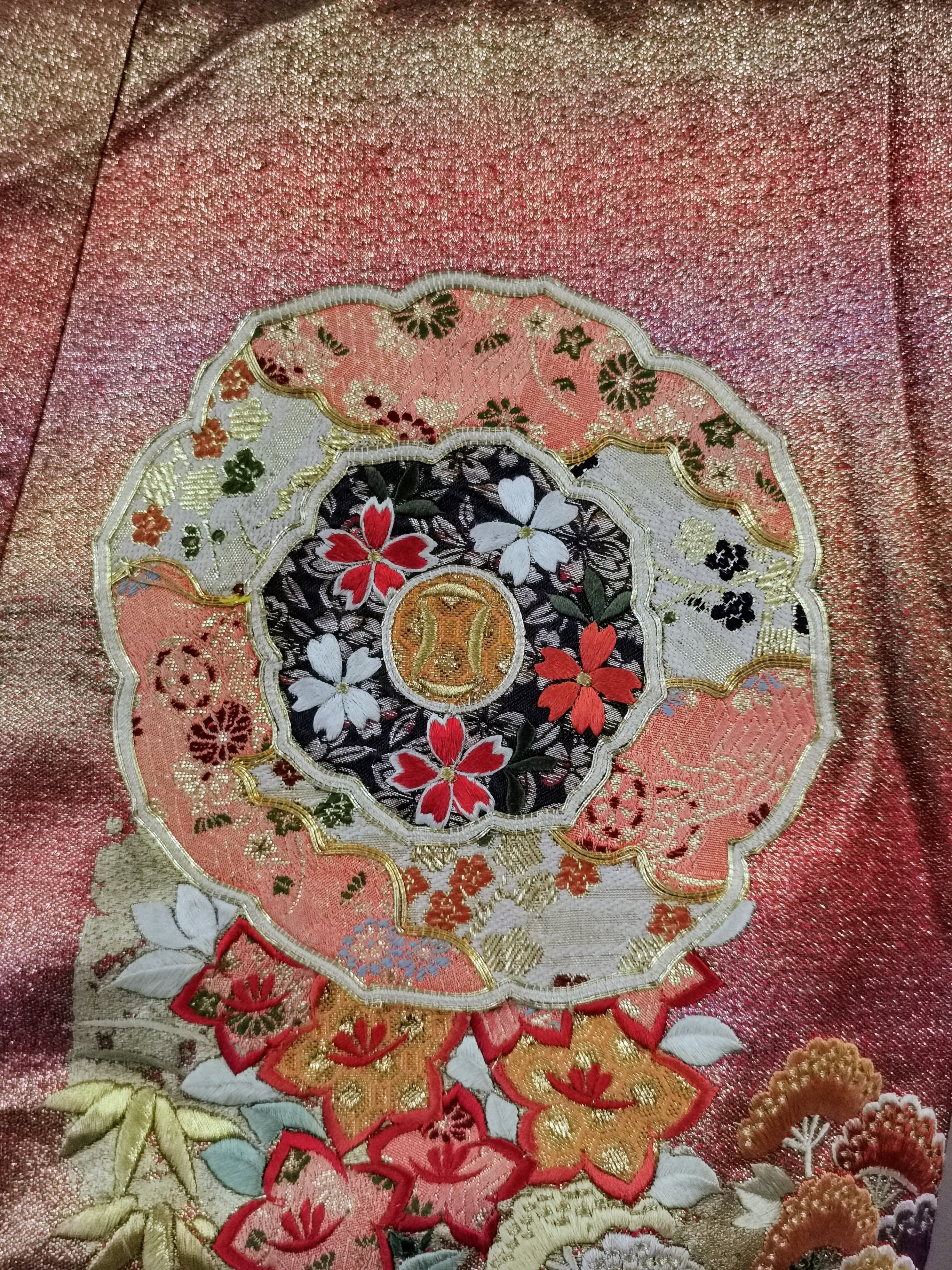 色打掛 花嫁衣装 豪華 逸品 金銀箔 刺繍 婚礼 結婚式 古着◆twu175