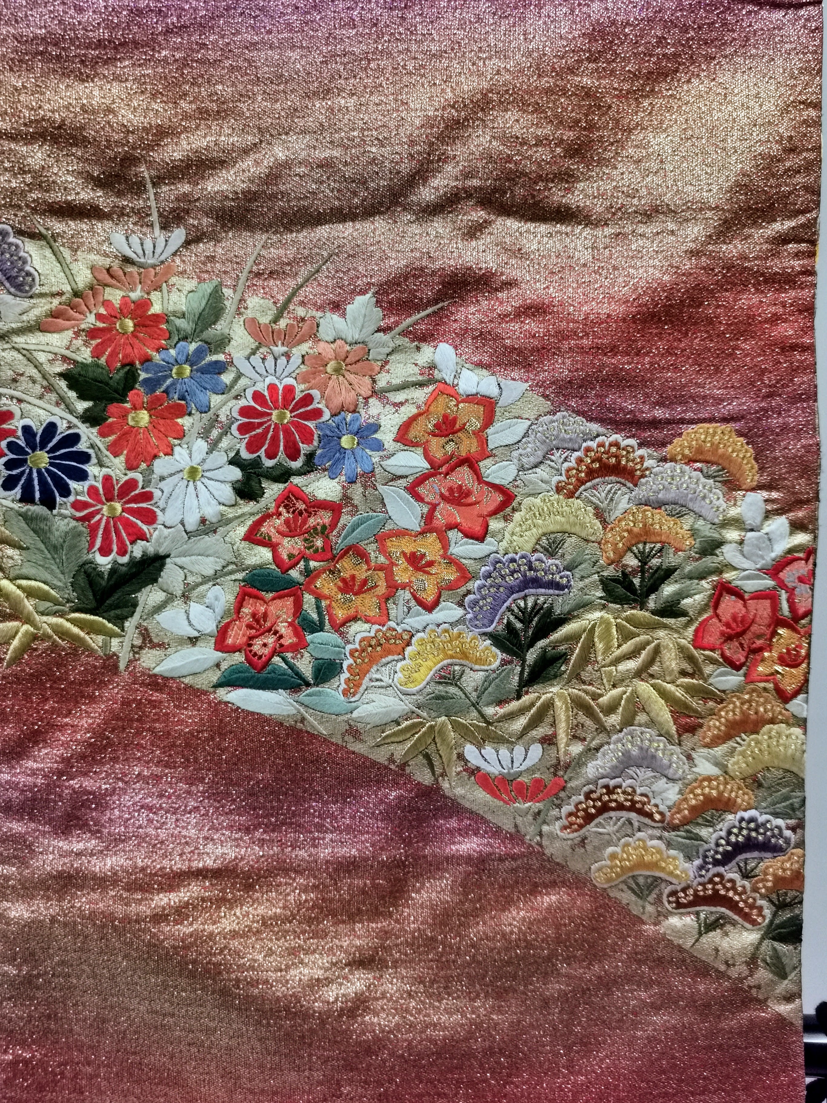 色打掛 花嫁衣装 豪華 逸品 金銀箔 刺繍 婚礼 結婚式 古着◆twu175