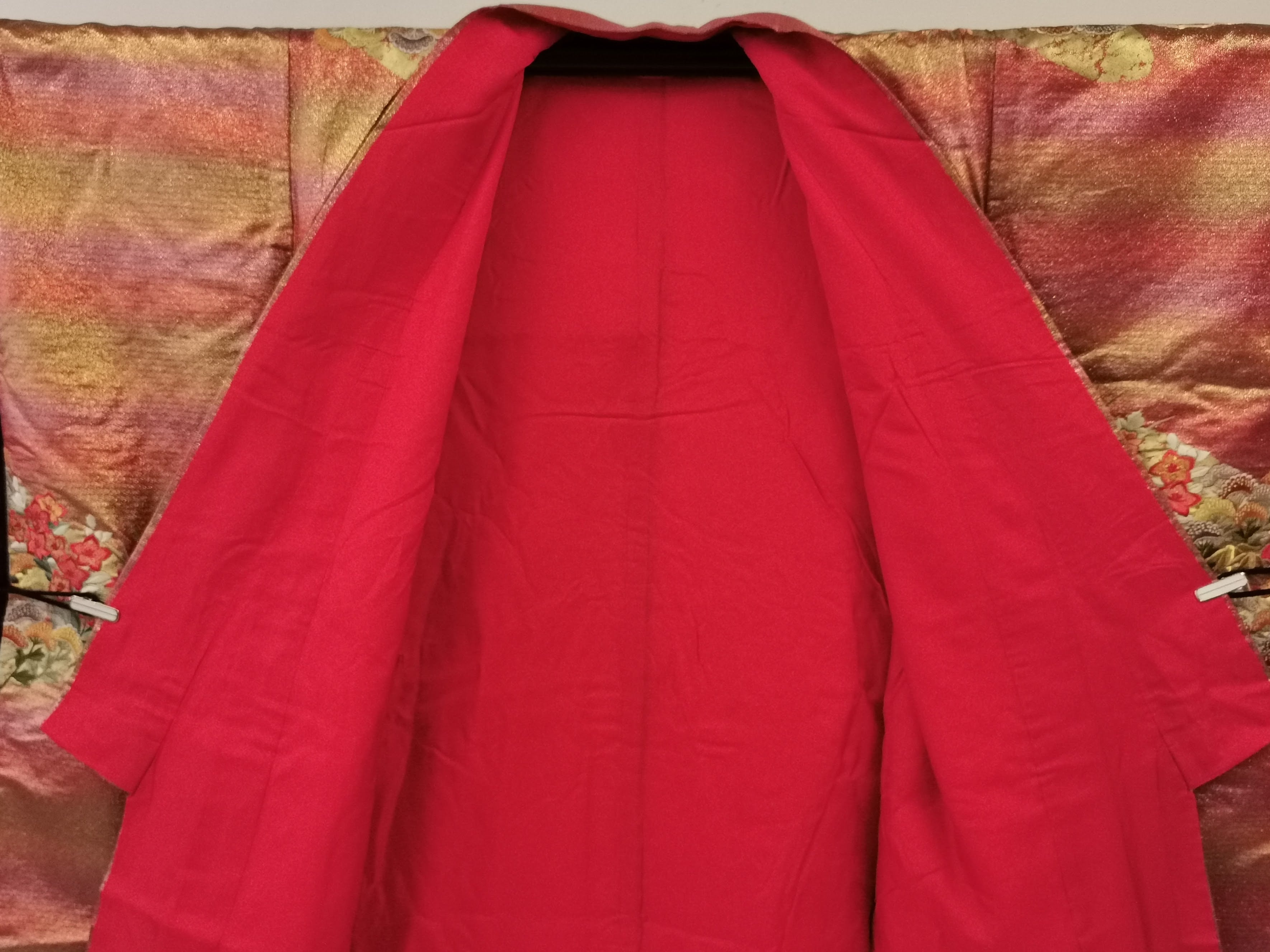 色打掛 花嫁衣装 豪華 逸品 金銀箔 刺繍 婚礼 結婚式 古着◆twu175